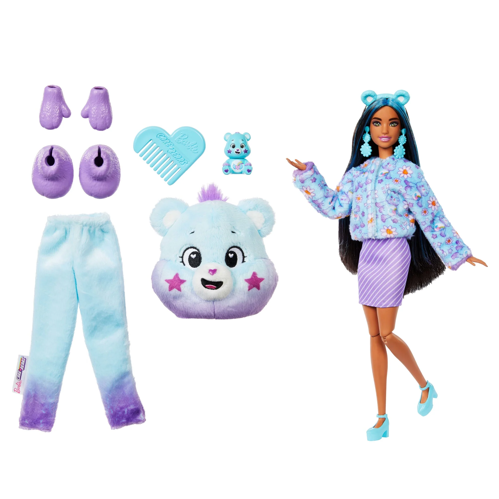 Barbie Cutie Reveal Care Bears Doll & Accessories, Series 2 Dream Bright Bear With 10 Surprises - Image 5