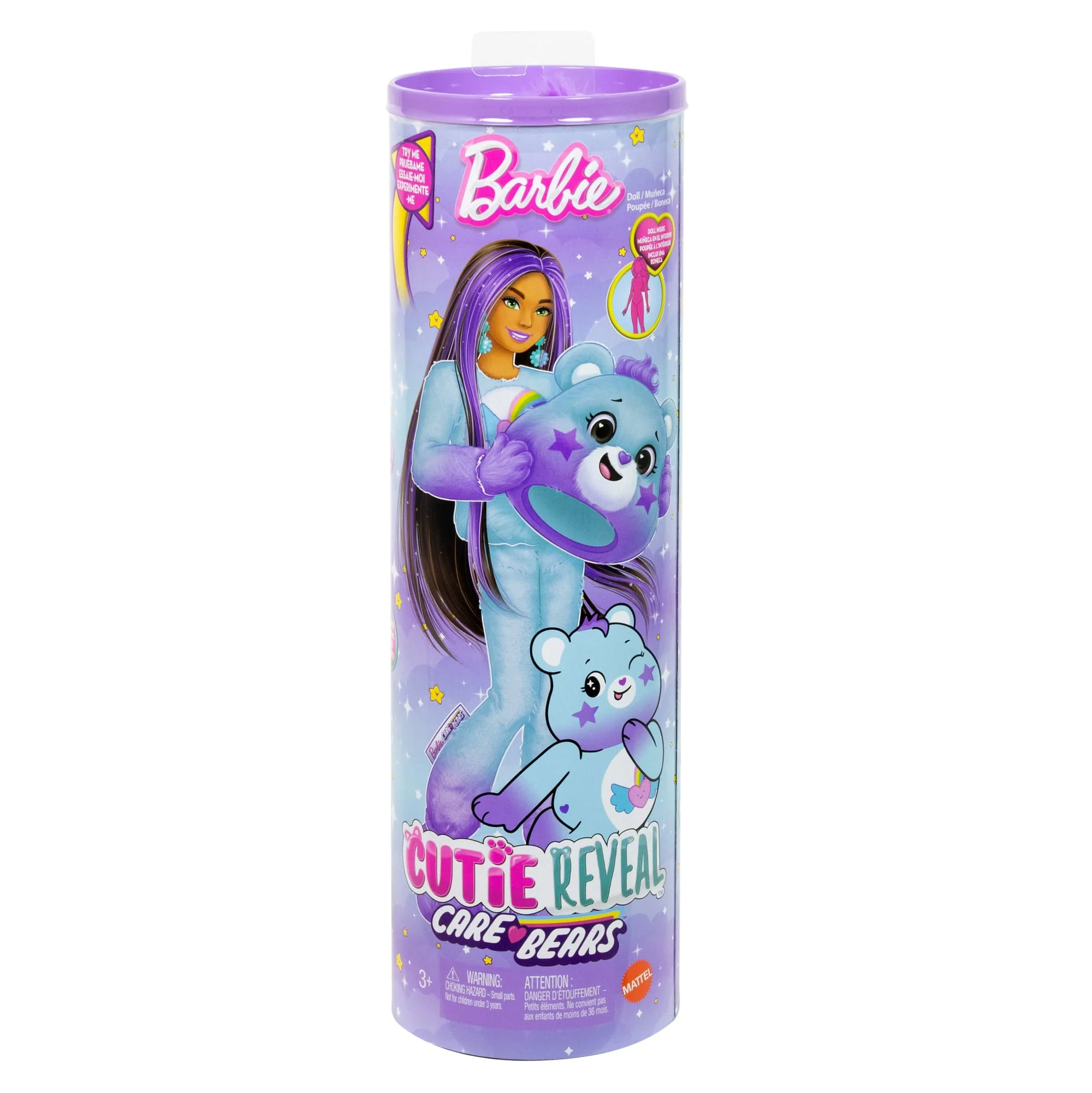Barbie Cutie Reveal Care Bears Doll & Accessories, Series 2 Dream Bright Bear With 10 Surprises - Image 6