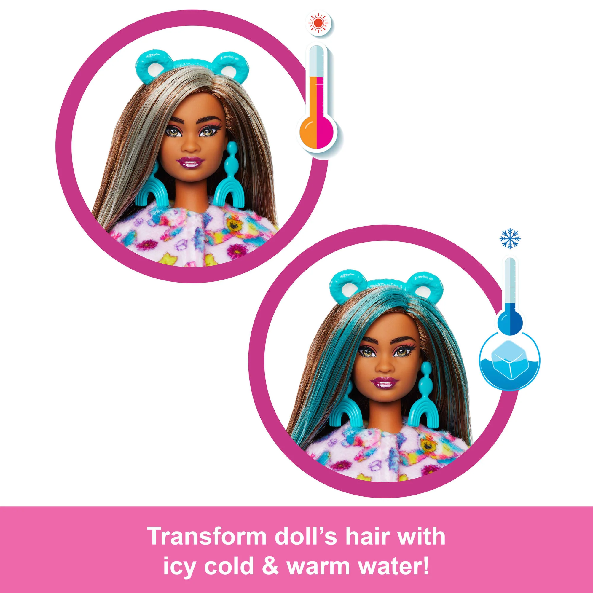 Barbie Cutie Reveal Care Bears Doll & Accessories, Series 2 Good Vibes Bear With 10 Surprises - Image 3