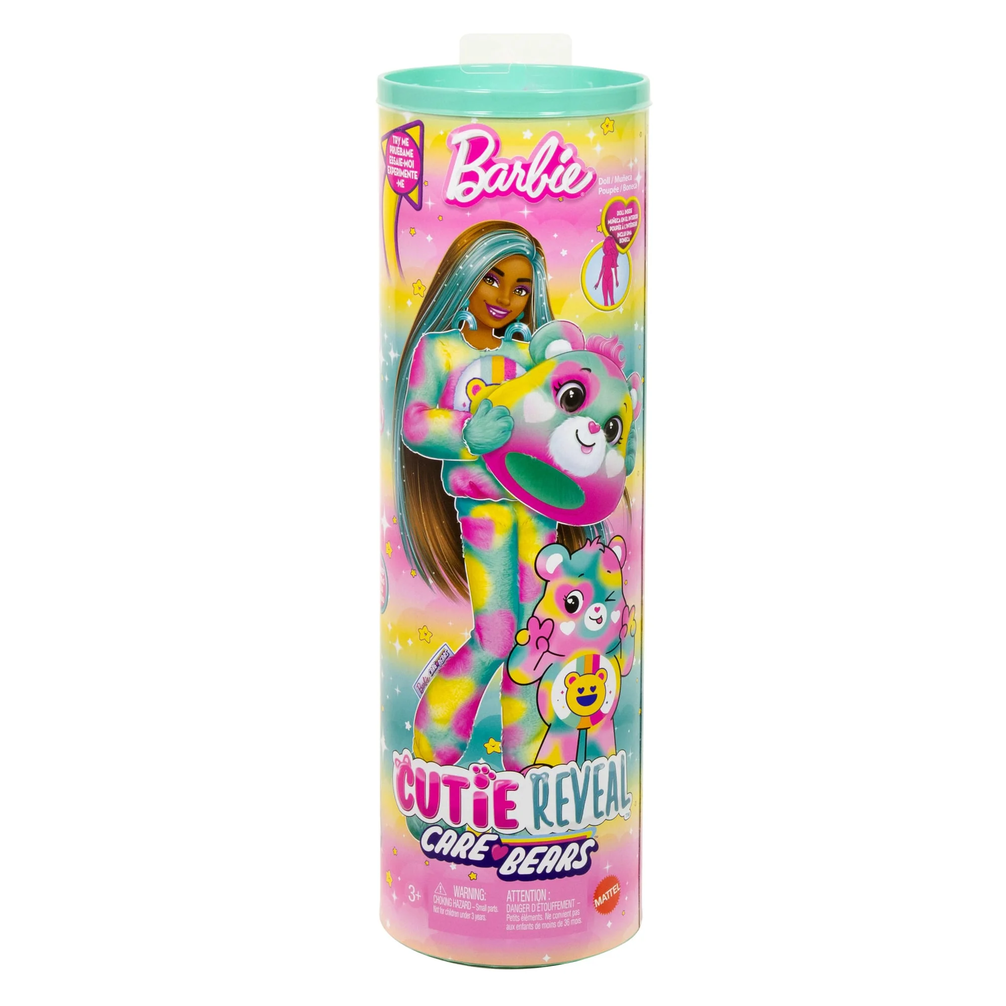 Barbie Cutie Reveal Care Bears Doll & Accessories, Series 2 Good Vibes Bear With 10 Surprises - Image 6