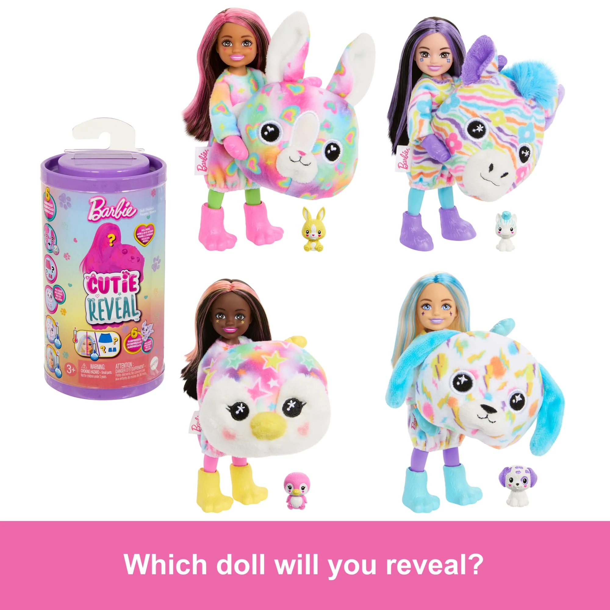 Barbie Chelsea Cutie Reveal Color Dream Series Small Doll & Accessories - Image 2