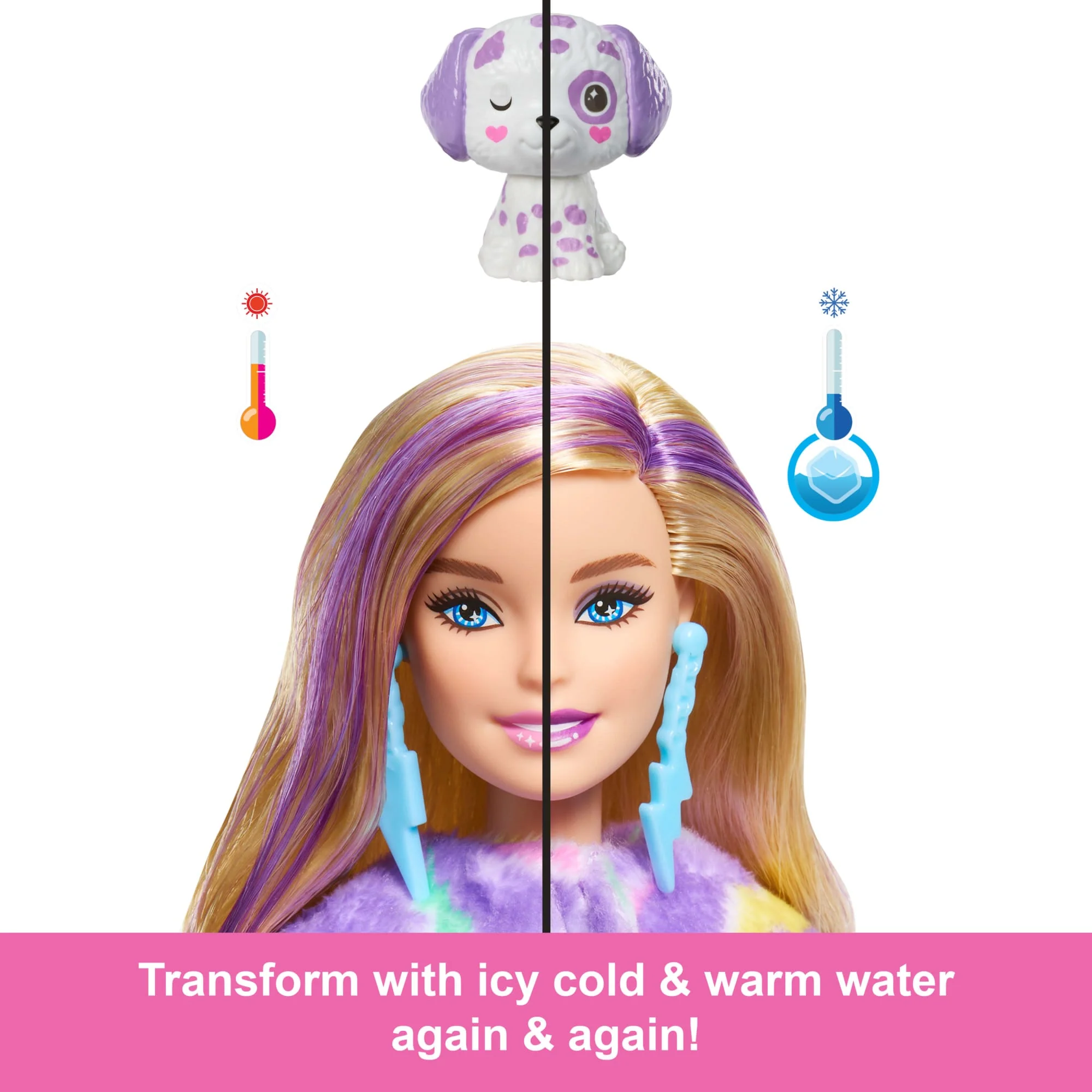 Barbie Cutie Reveal Doll, Dalmatian Costume & Accessories, Color Dream Series With 10 Surprises - Image 4