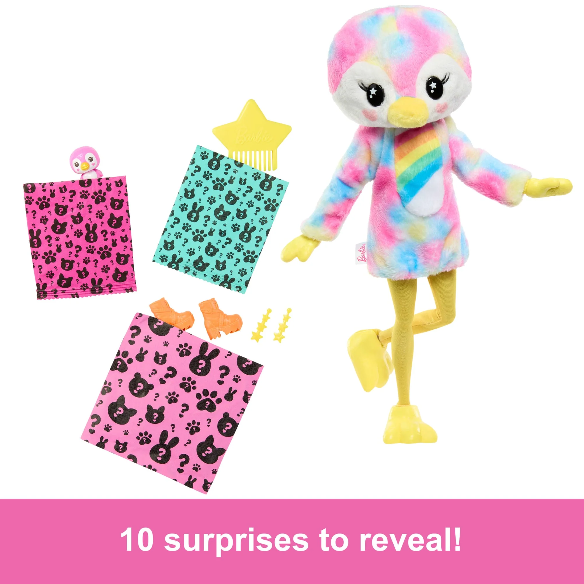 Barbie Cutie Reveal Penguin Doll & Accessories, Color Dream Series With 10 Surprises - Image 3