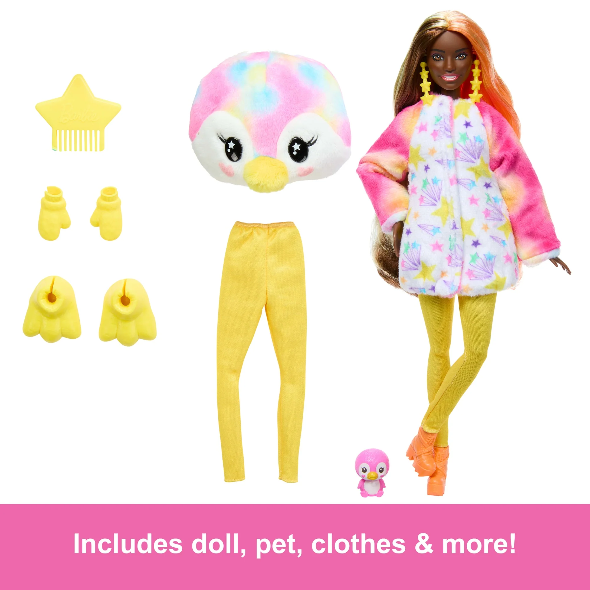 Barbie Cutie Reveal Penguin Doll & Accessories, Color Dream Series With 10 Surprises - Image 5