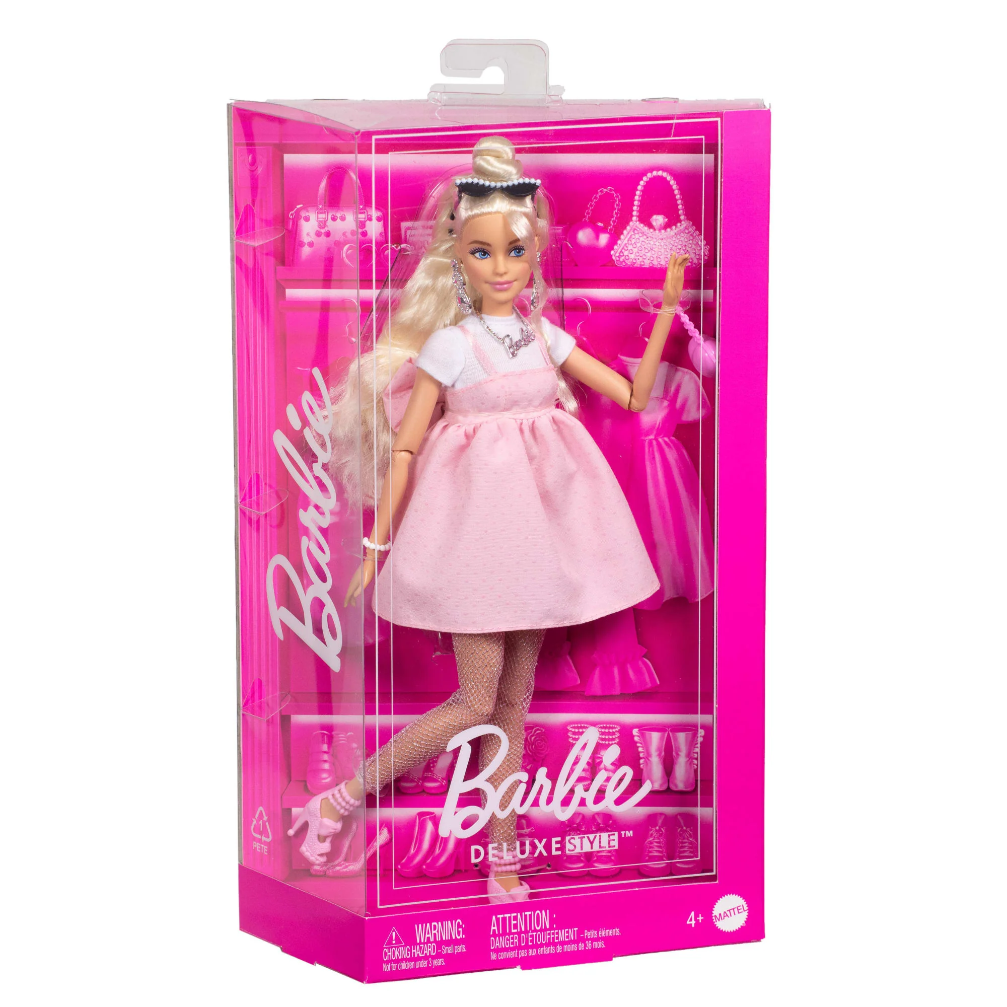 Barbie Deluxe Style Doll #3 in Pastel Pink Barbiecore Dress With Oversized Bow, Blond Hair - Image 6