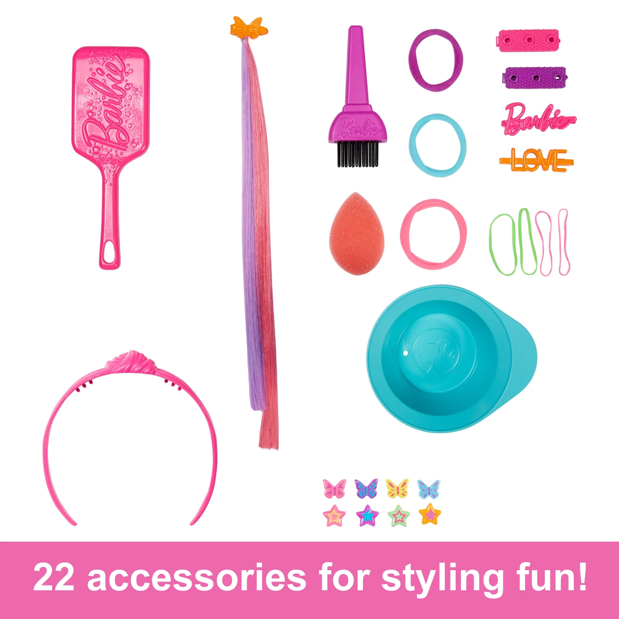Barbie Deluxe Styling Head, Barbie Totally Hair, Blonde Rainbow Hair - Image 2