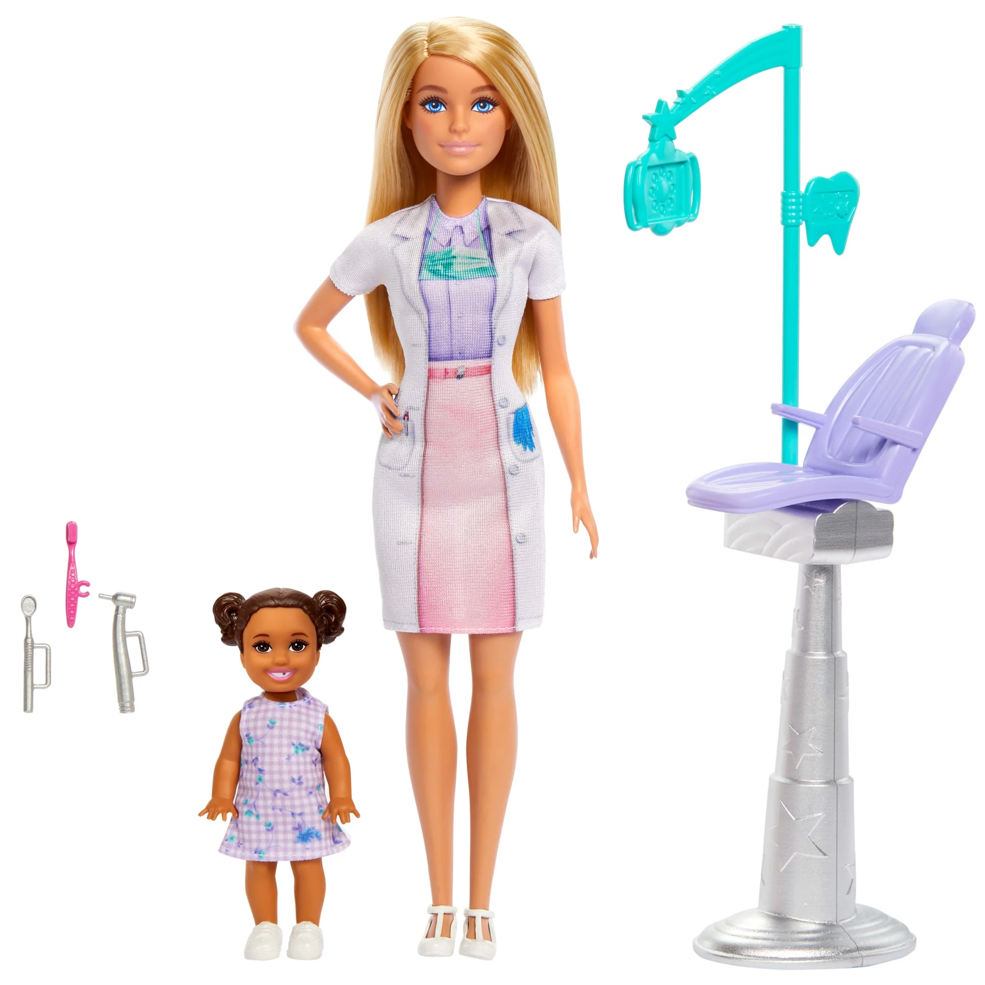 Barbie Dentist Doll With Blonde Fashion Doll, 1 Kid Doll, Medical Doctor Furniture & Accessories - Image 5