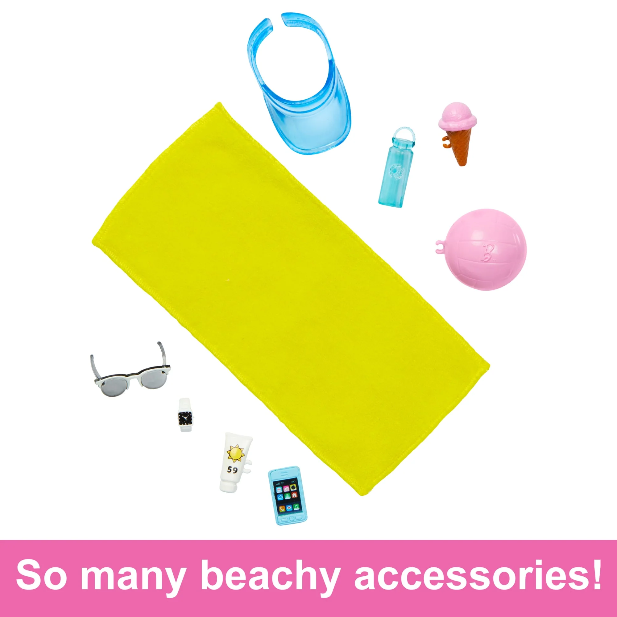 Blonde Ken Doll With Swim Trunks And Beach-Themed Accessories - Image 2