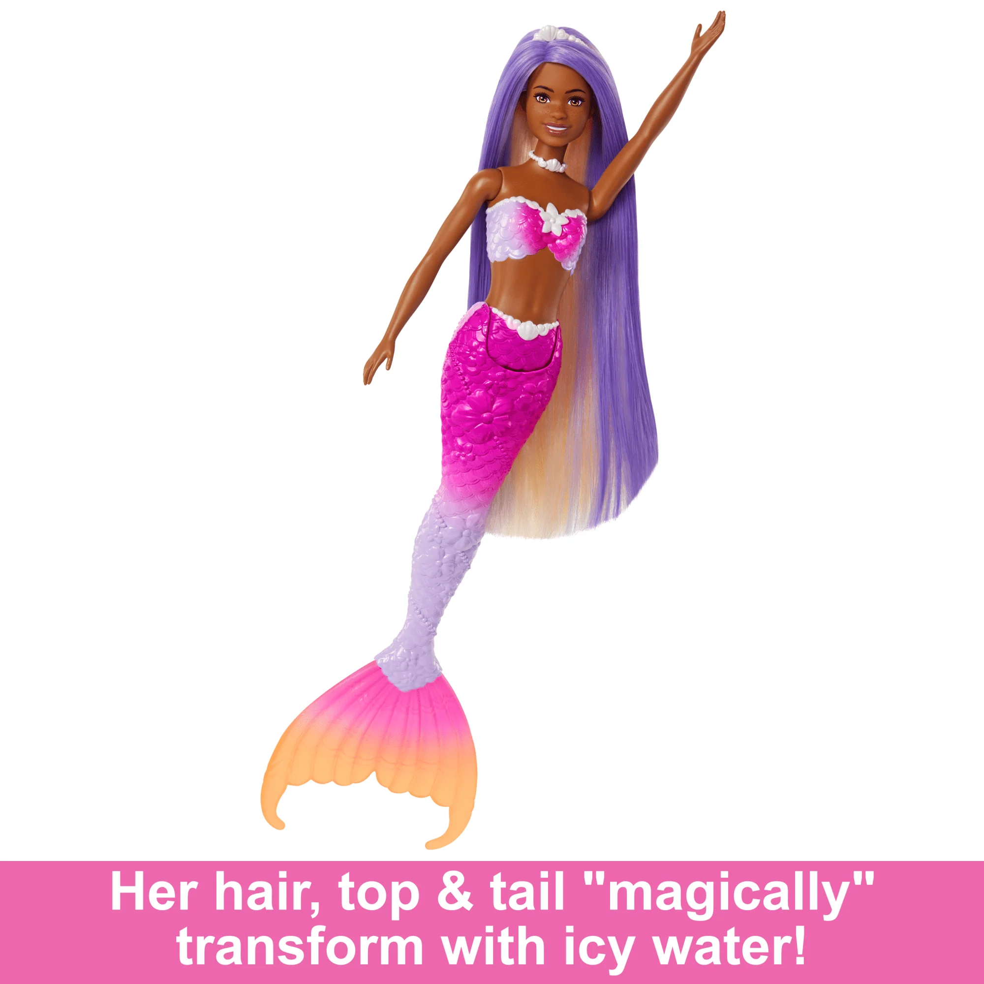 Barbie “Brooklyn” Mermaid Doll With Color Change Feature, Pet Dolphin And Accessories - Image 4