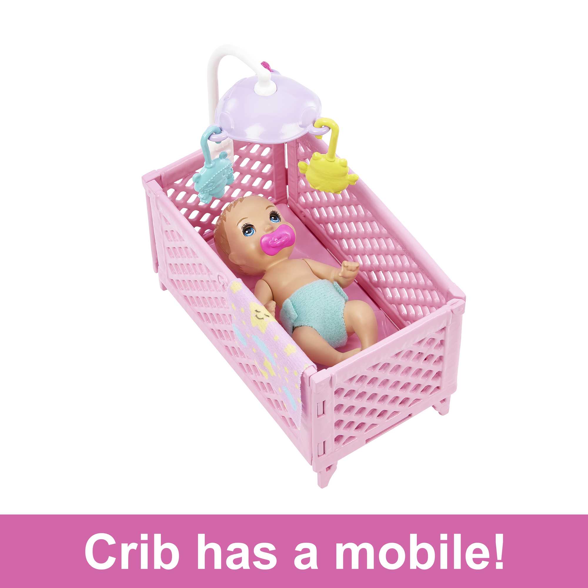 Barbie Doll And Accessories, Skipper Babysitter Crib Playset - Image 3