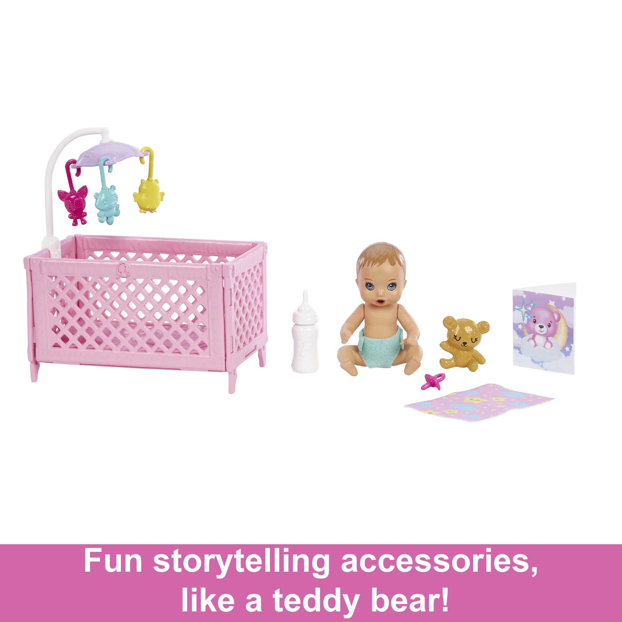 Barbie Doll And Accessories, Skipper Babysitter Crib Playset - Image 4