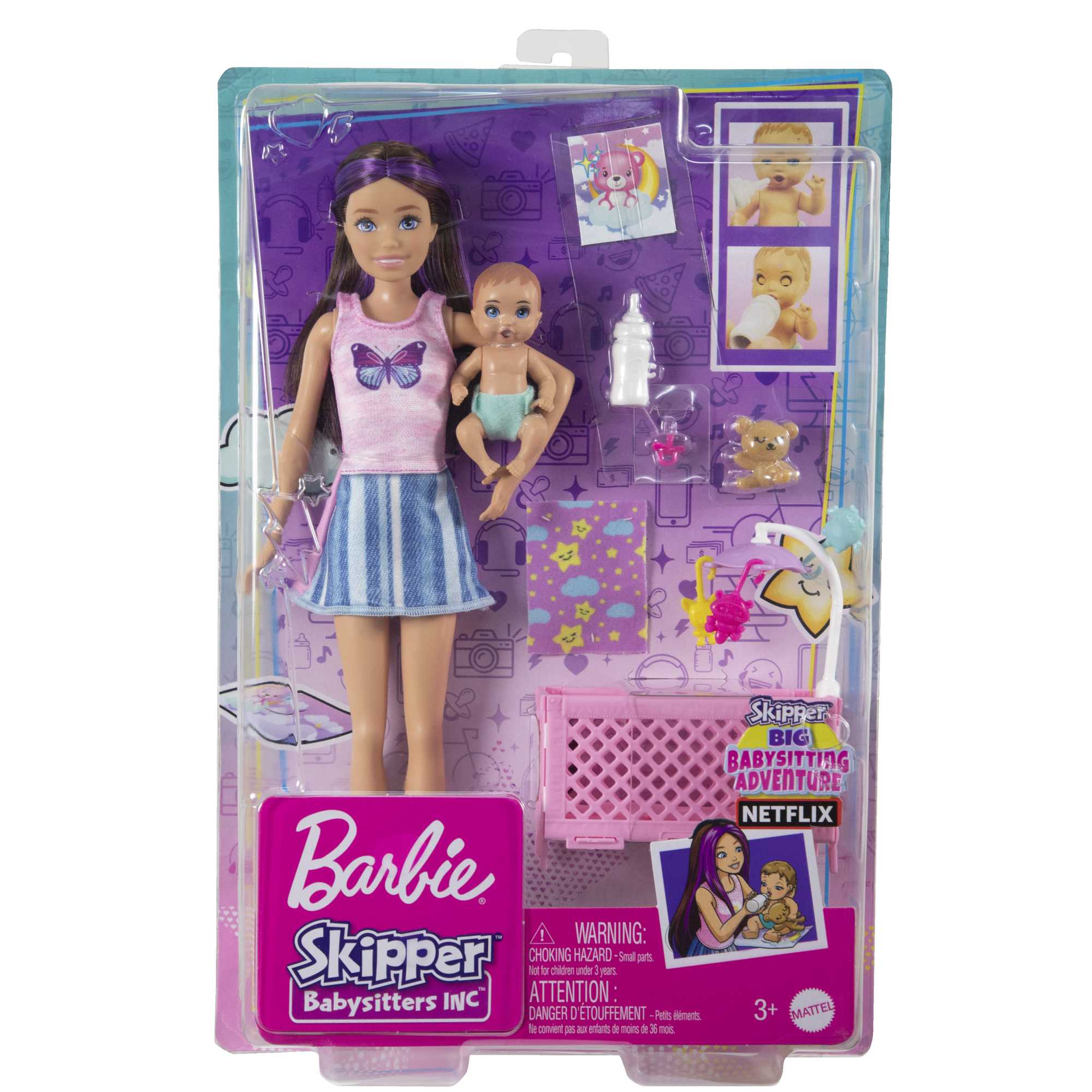Barbie Doll And Accessories, Skipper Babysitter Crib Playset - Image 6
