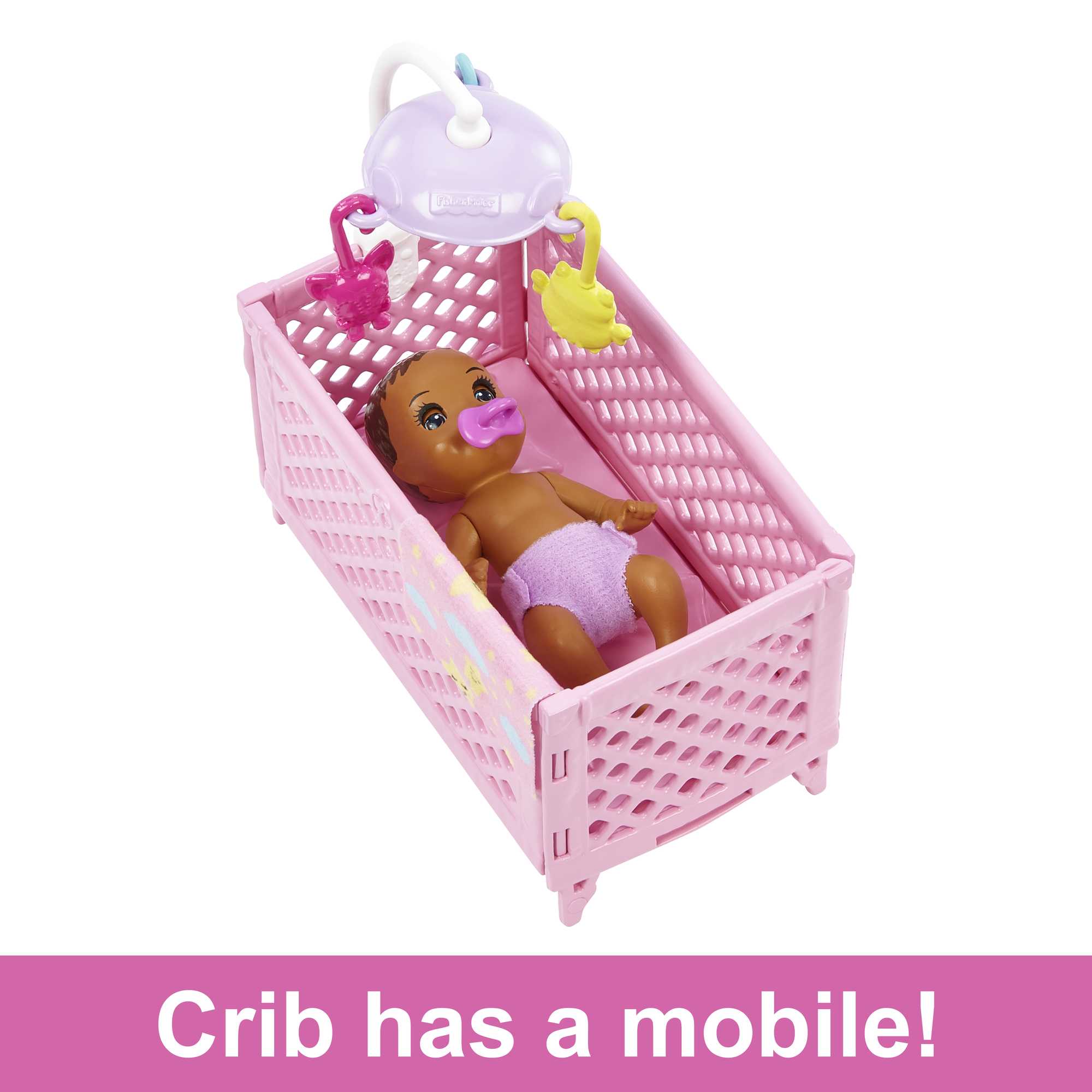 Barbie Doll And Accessories, Skipper Babysitter Crib Playset - Image 3