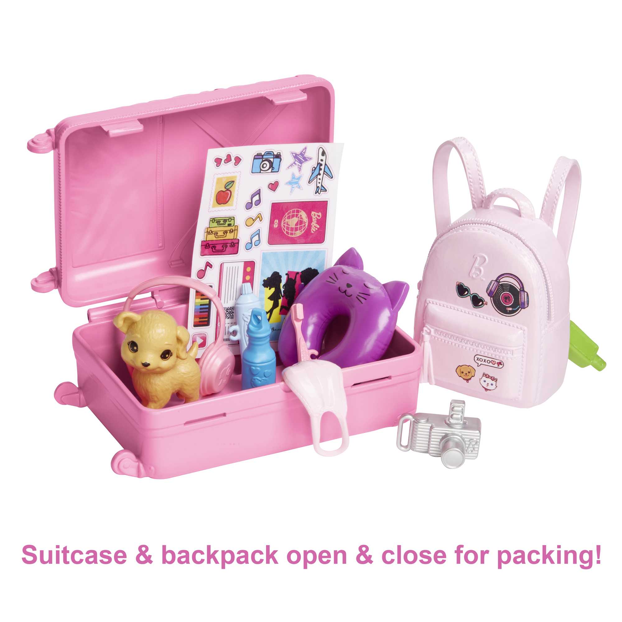 Barbie Doll And Accessories, Travel Set With Puppy - Image 2