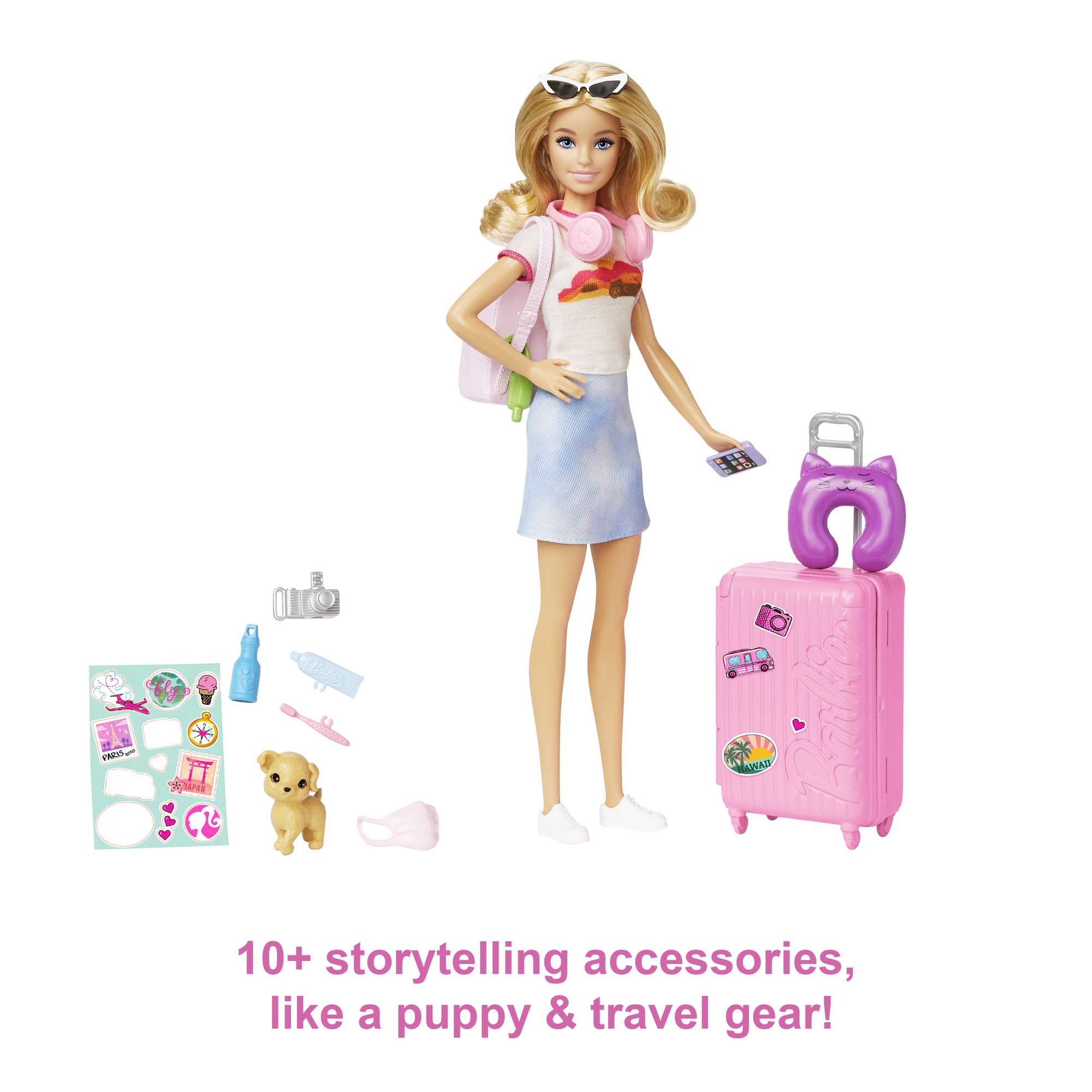 Barbie Doll And Accessories, Travel Set With Puppy - Image 3