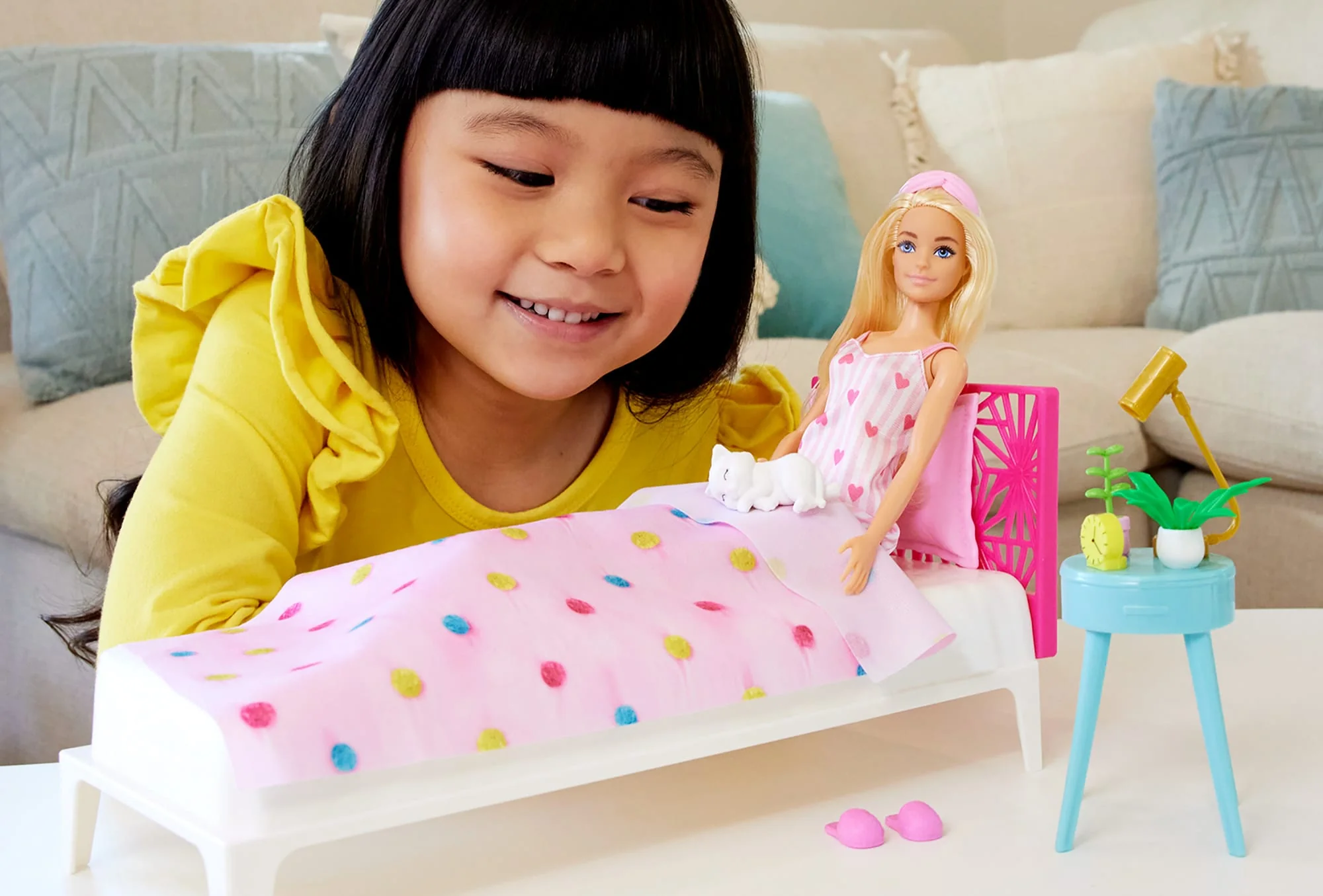 Barbie Doll And Bedroom Playset, Barbie Furniture With 20+ Pieces - Image 5