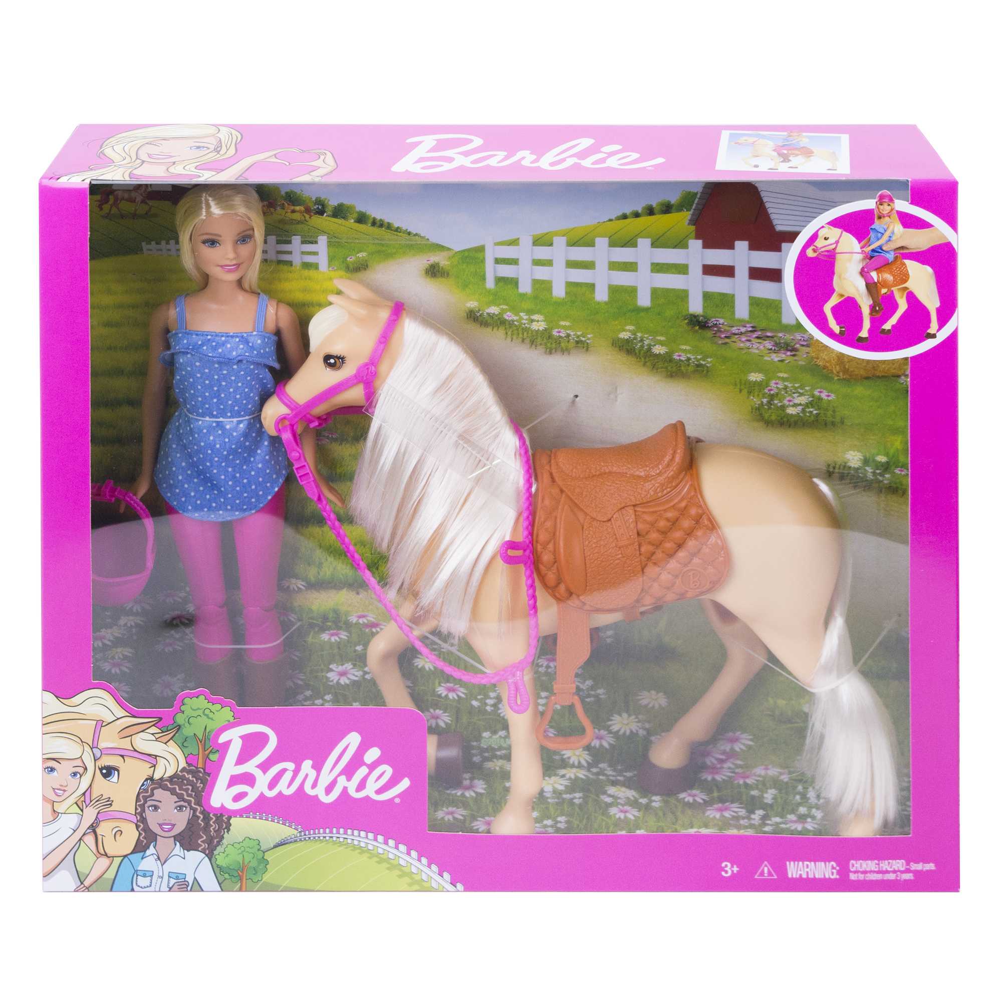 Barbie Doll & Horse Playset, Blonde Hair With Riding Accessories - Image 6