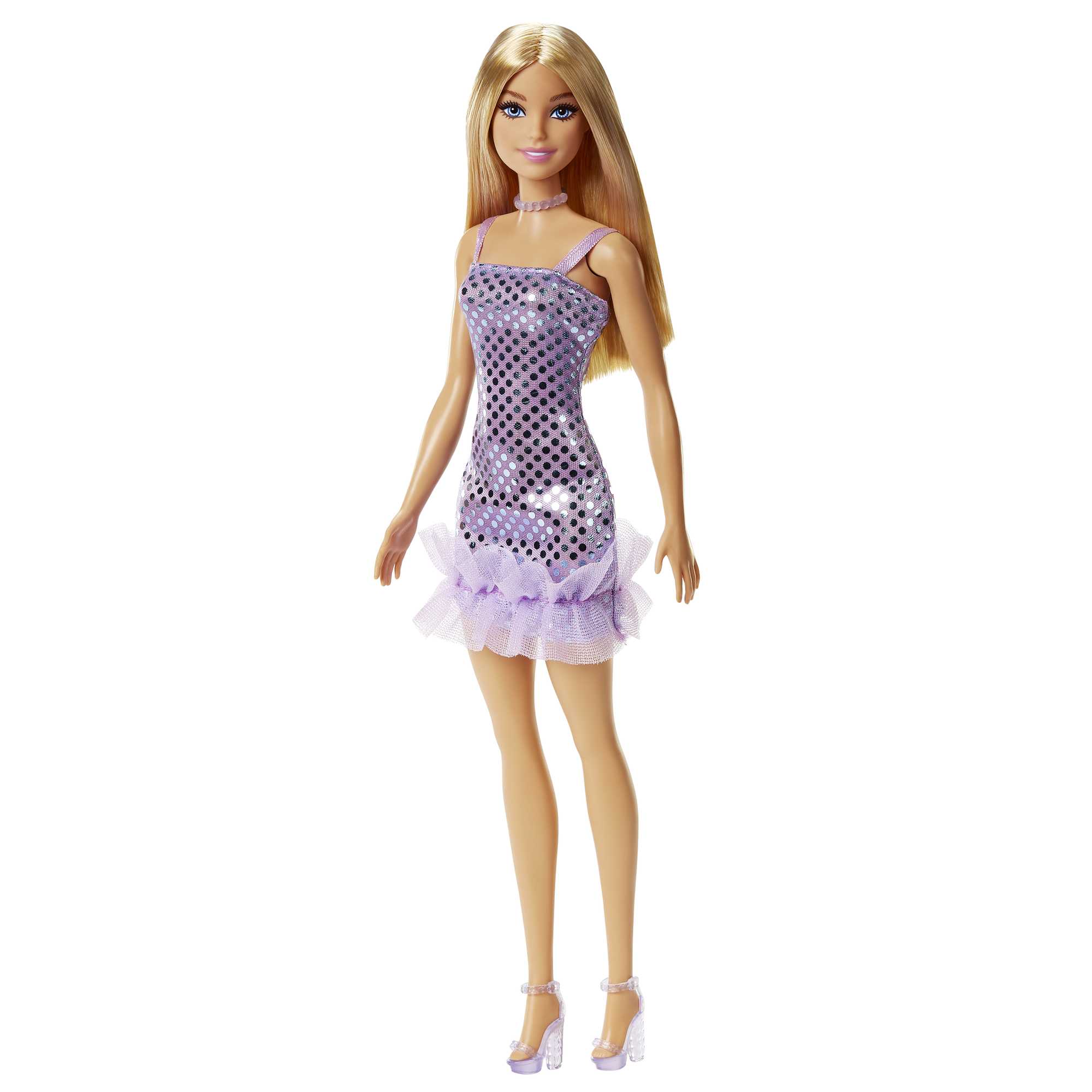 Barbie Doll, Kids Toys, Blonde in Lavender Metallic Dress - Image 5