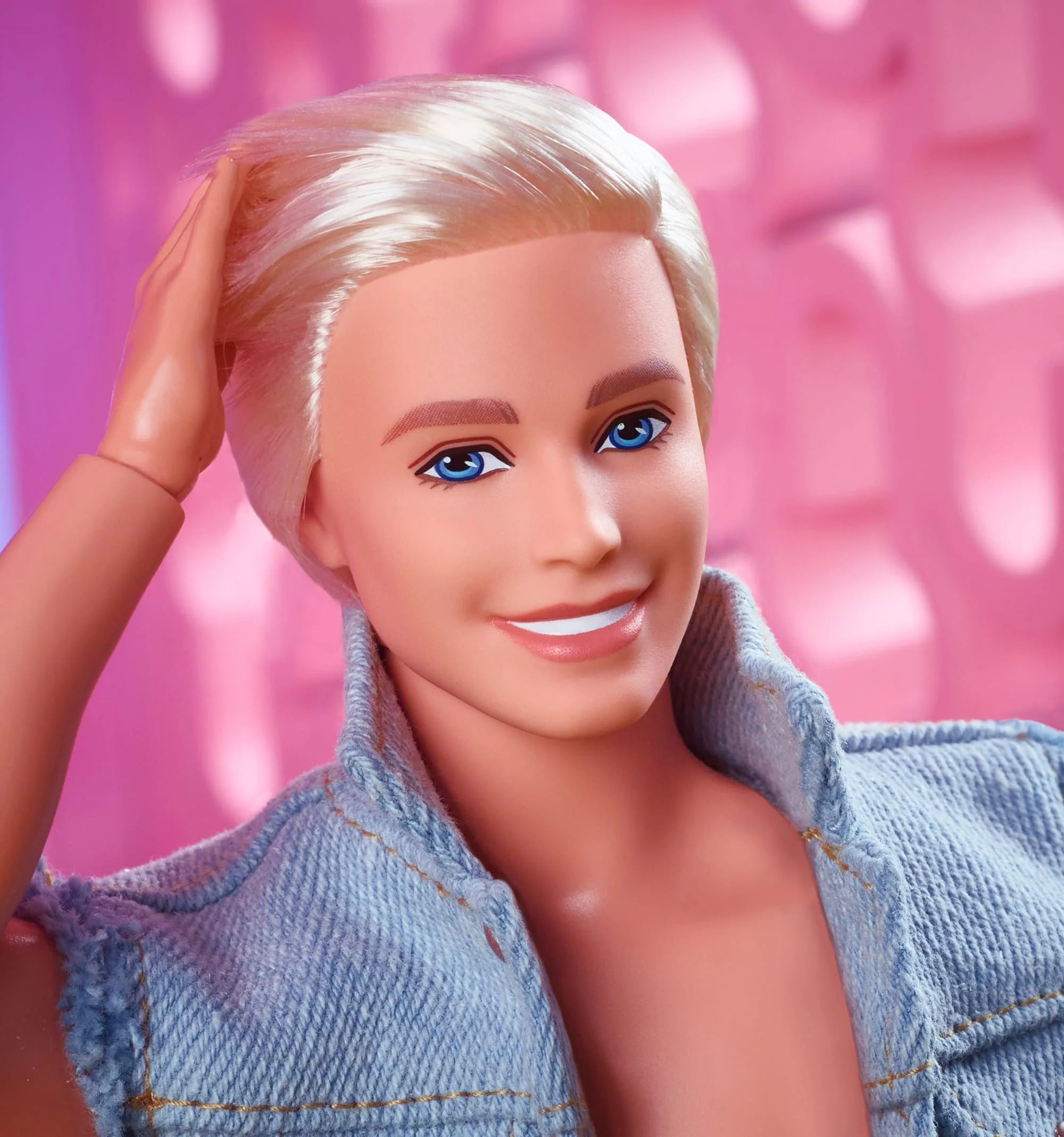 Barbie the Movie Collectible Ken Doll Wearing Denim Matching Set - Image 2