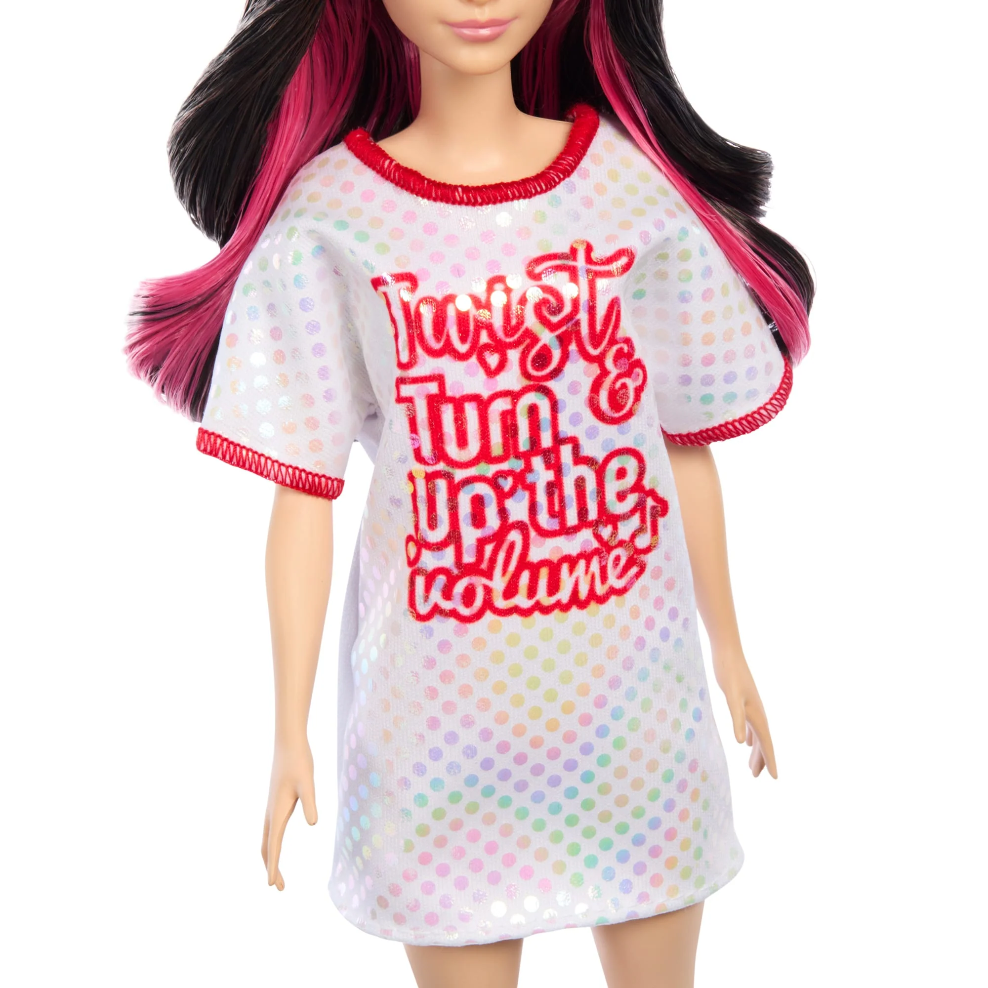 Barbie Fashionistas Doll #214, Black Wavy Hair With Twist ‘n’ Turn Dress & Accessories, 65Th Anniversary - Image 5