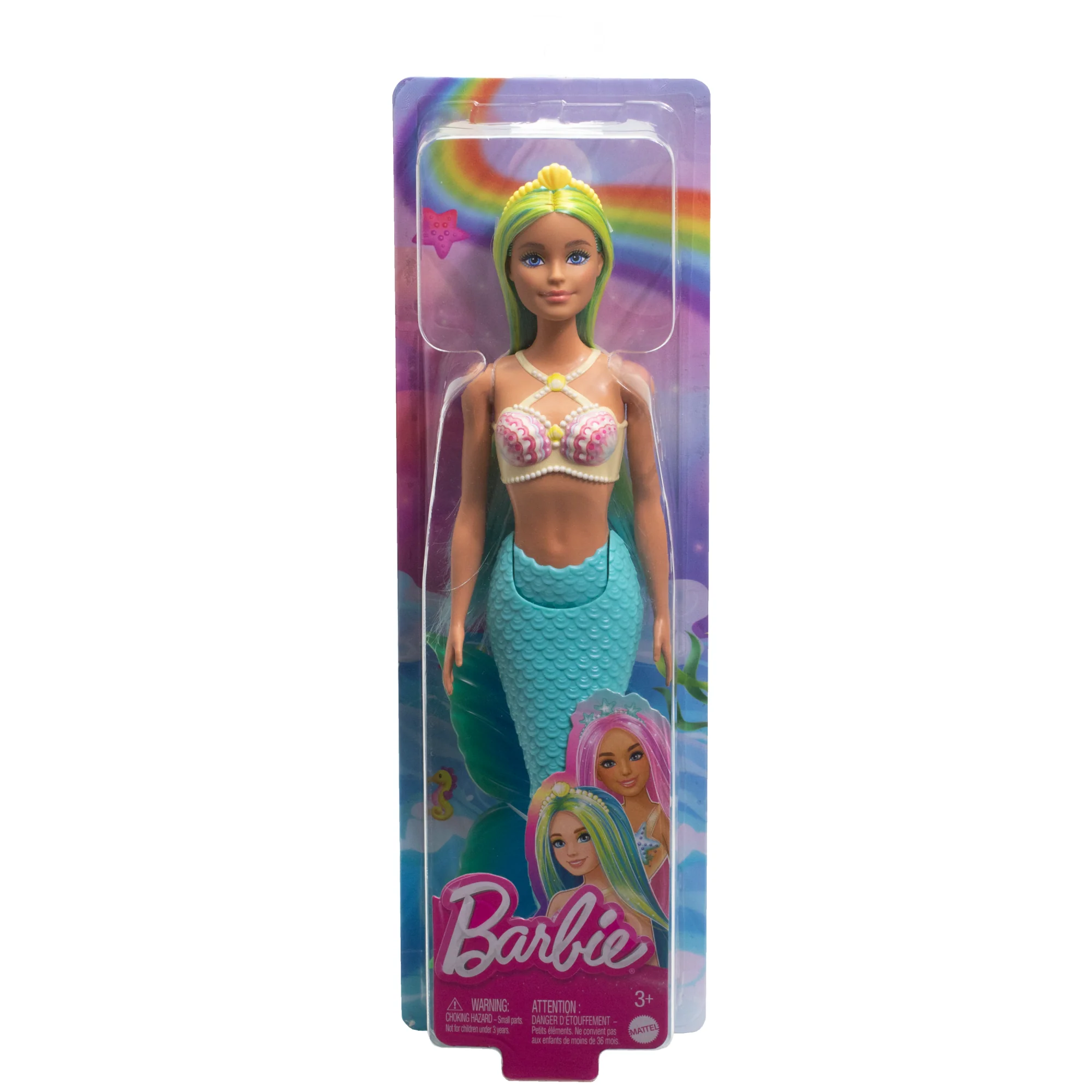 Barbie Mermaid Doll With Blue And Yellow Hair, Turquoise Tail, And Headband Accessory - Image 6