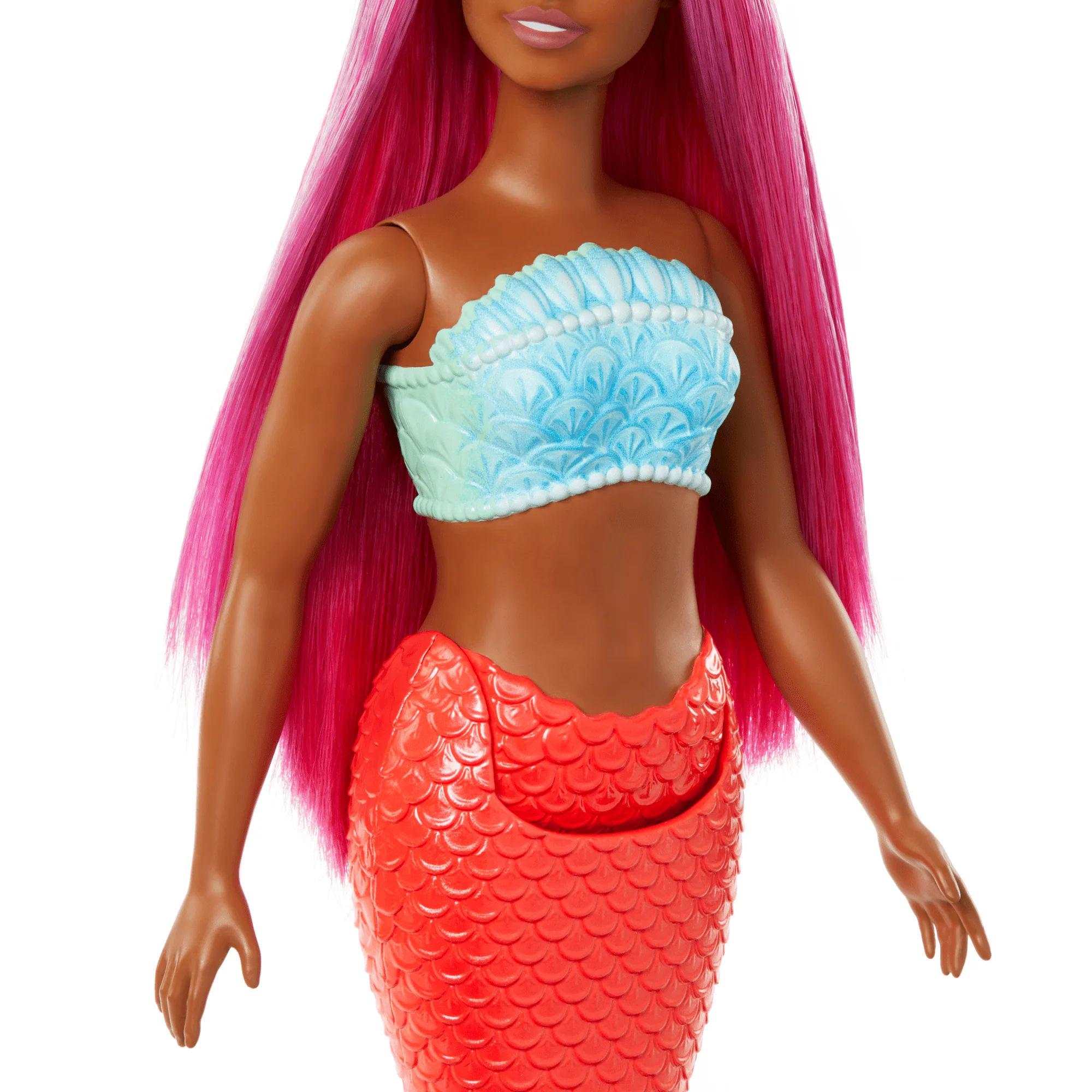 Barbie Mermaid Doll With Magenta Hair, Tropical Red Tail And Headband Accessory - Image 3