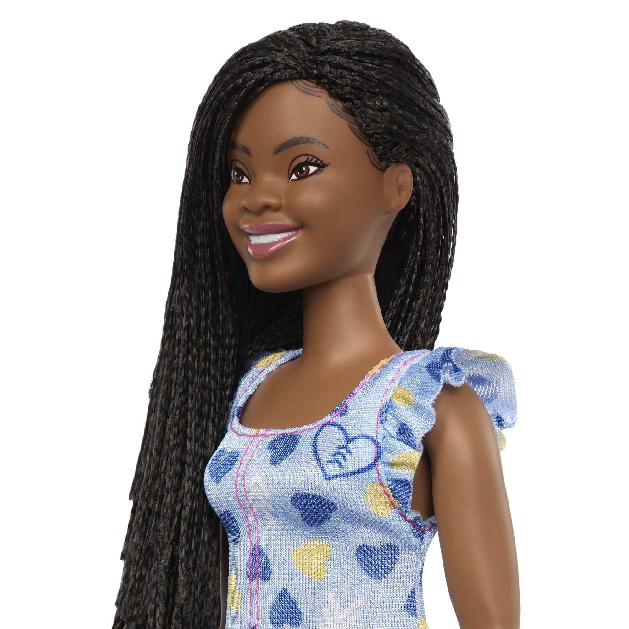 Barbie Fashionistas Doll #229, Barbie Doll With Down Syndrome Wearing Heart-Print Dress - Image 4