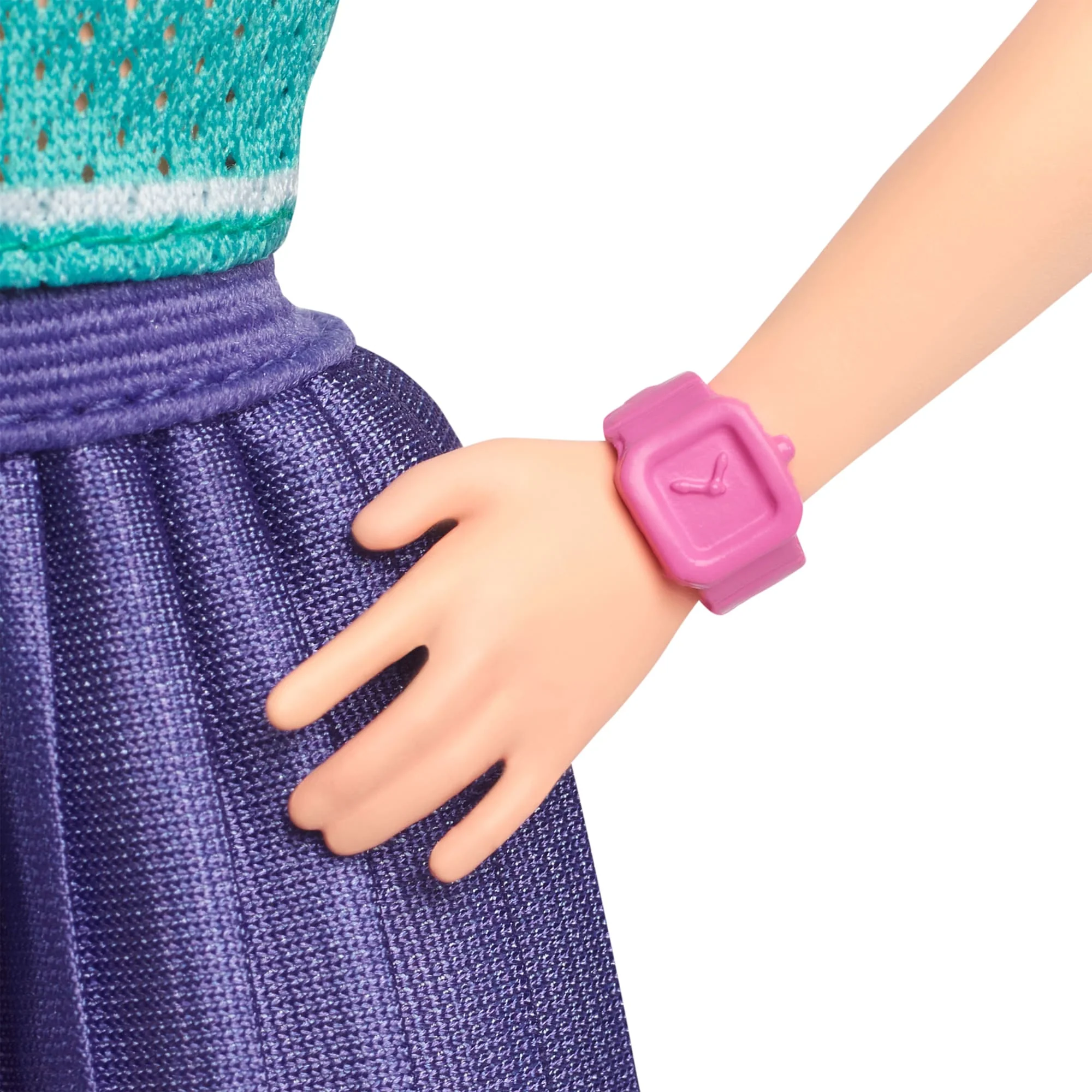 Barbie Fashionistas Doll #232 in Jersey Top And Pleated Purple Skirt, Red Hair - Image 4