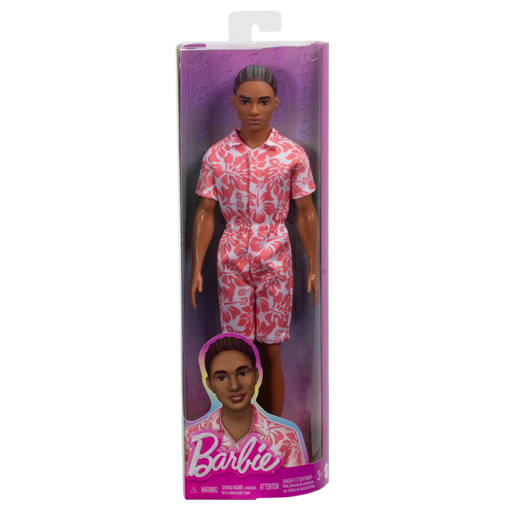 Barbie Fashionistas Ken Doll #235 in Hawaiian Print Jumpsuit With Green Sandals, Brown Hair - Image 6