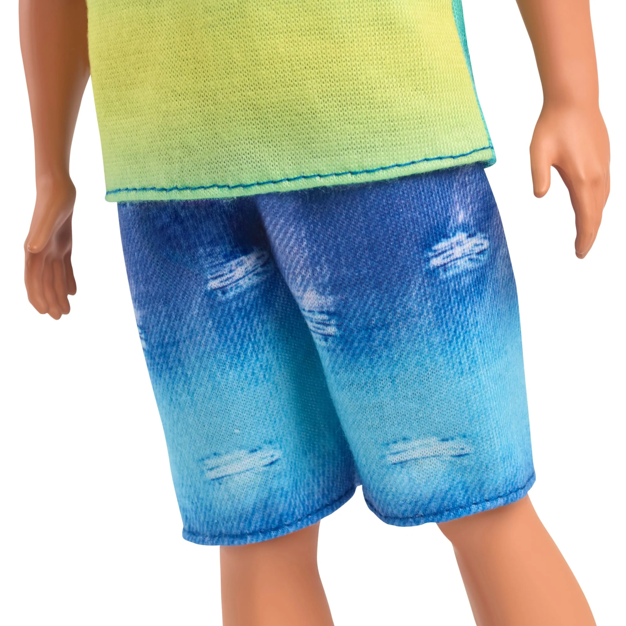 Barbie Fashionistas Ken Doll #236 in Ombre Tank And Jean Shorts, Black Hair - Image 4