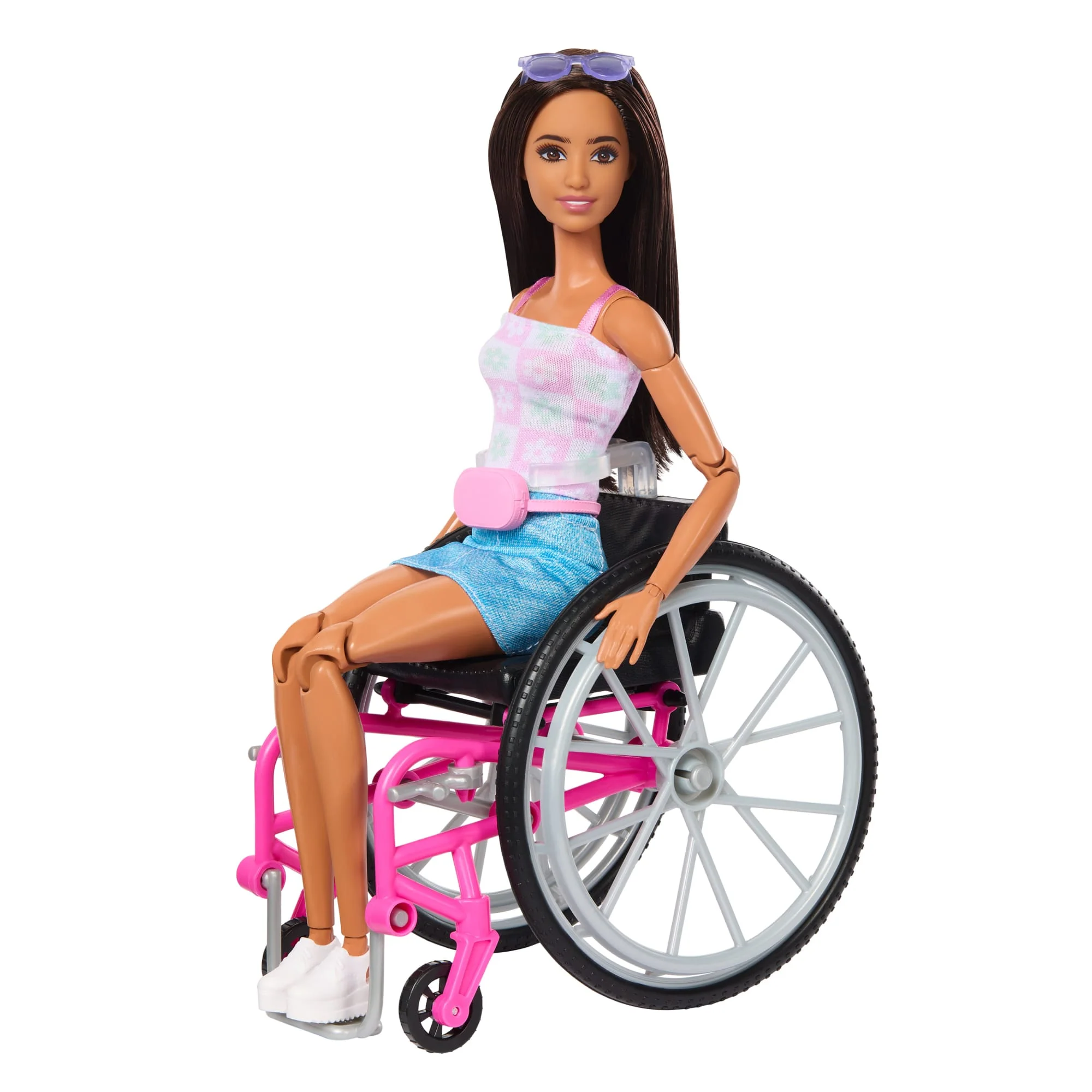 Barbie Doll & Service Dog Playset With Wheelchair, Ramp & Accessories, Brunette Fashion Doll - Image 2