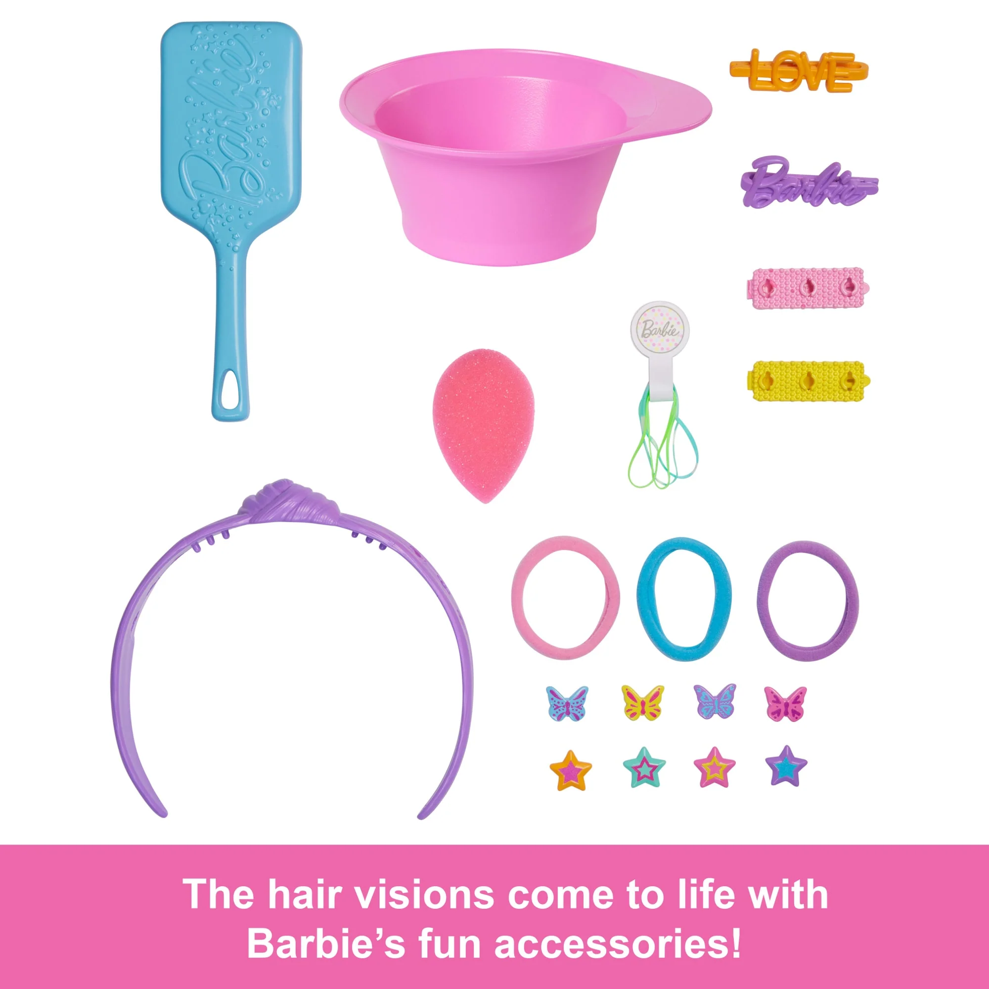 Barbie Doll Styling Head, Brown Hair With 20+ Hair Styling Accessories - Image 3