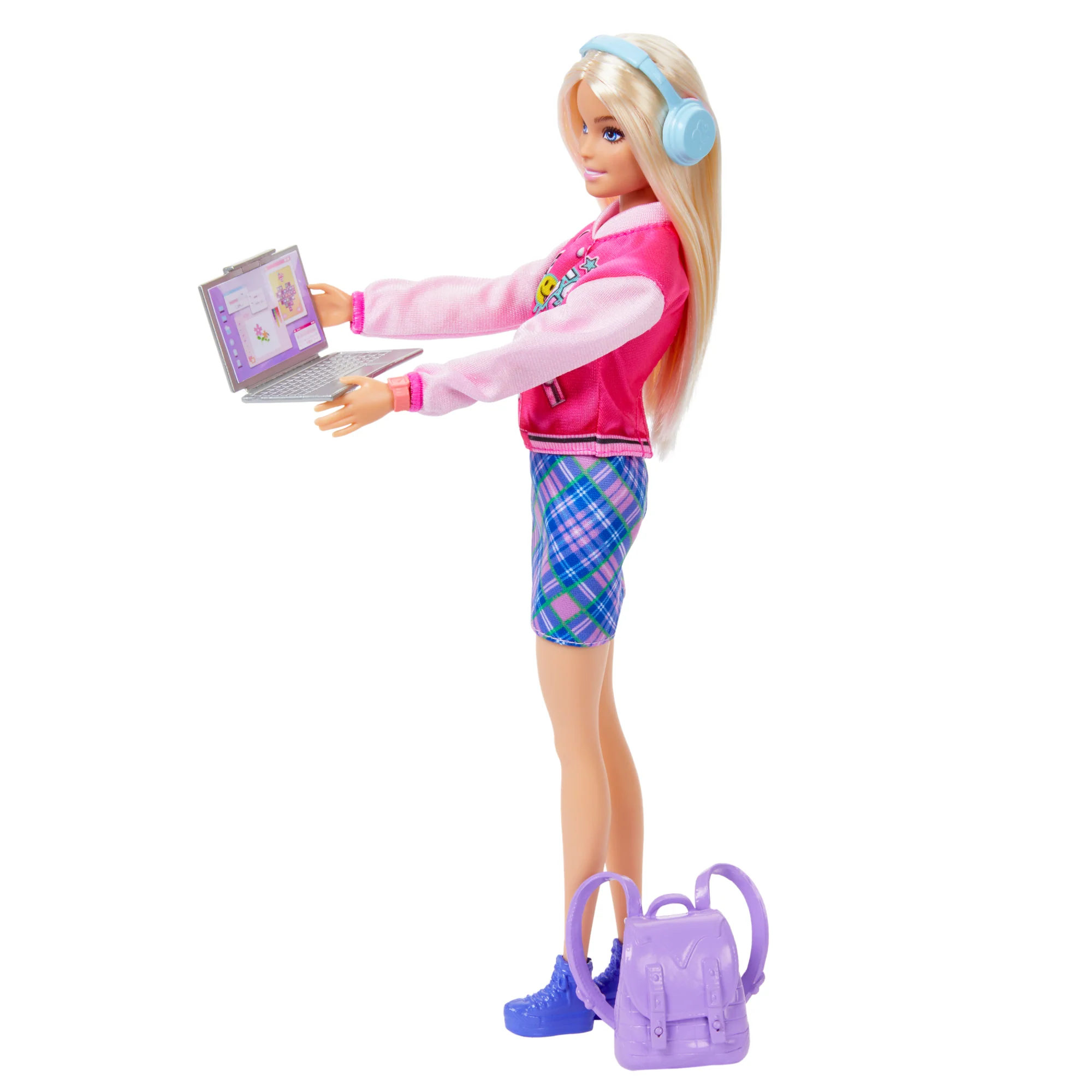 Barbie I Love School Toy Set With & 7 Accessories, Blonde Fashion Doll Wears Removable Look - Image 4