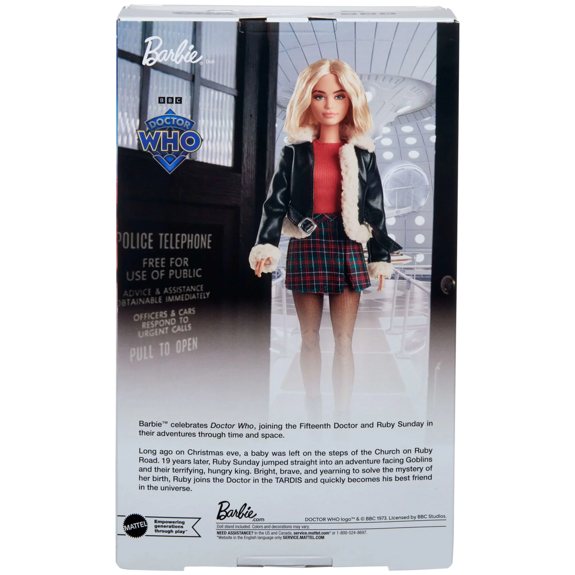 Ruby Sunday Barbie Doll, Dr. Who Collectible With Doll Stand & Certificate Of Authenticity - Image 6