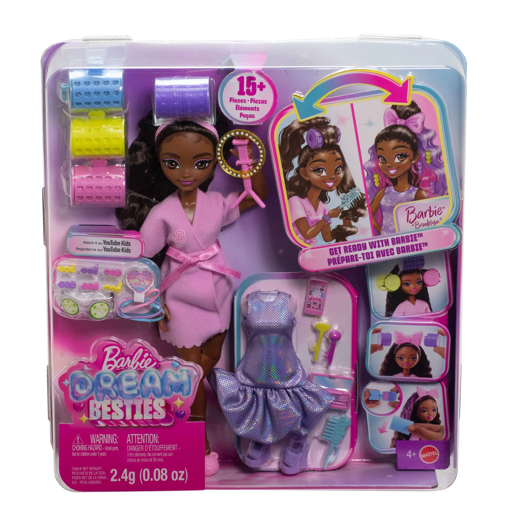 Barbie Dream Besties Boneca Brooklyn Get Ready With Me com Acessórios - Image 6