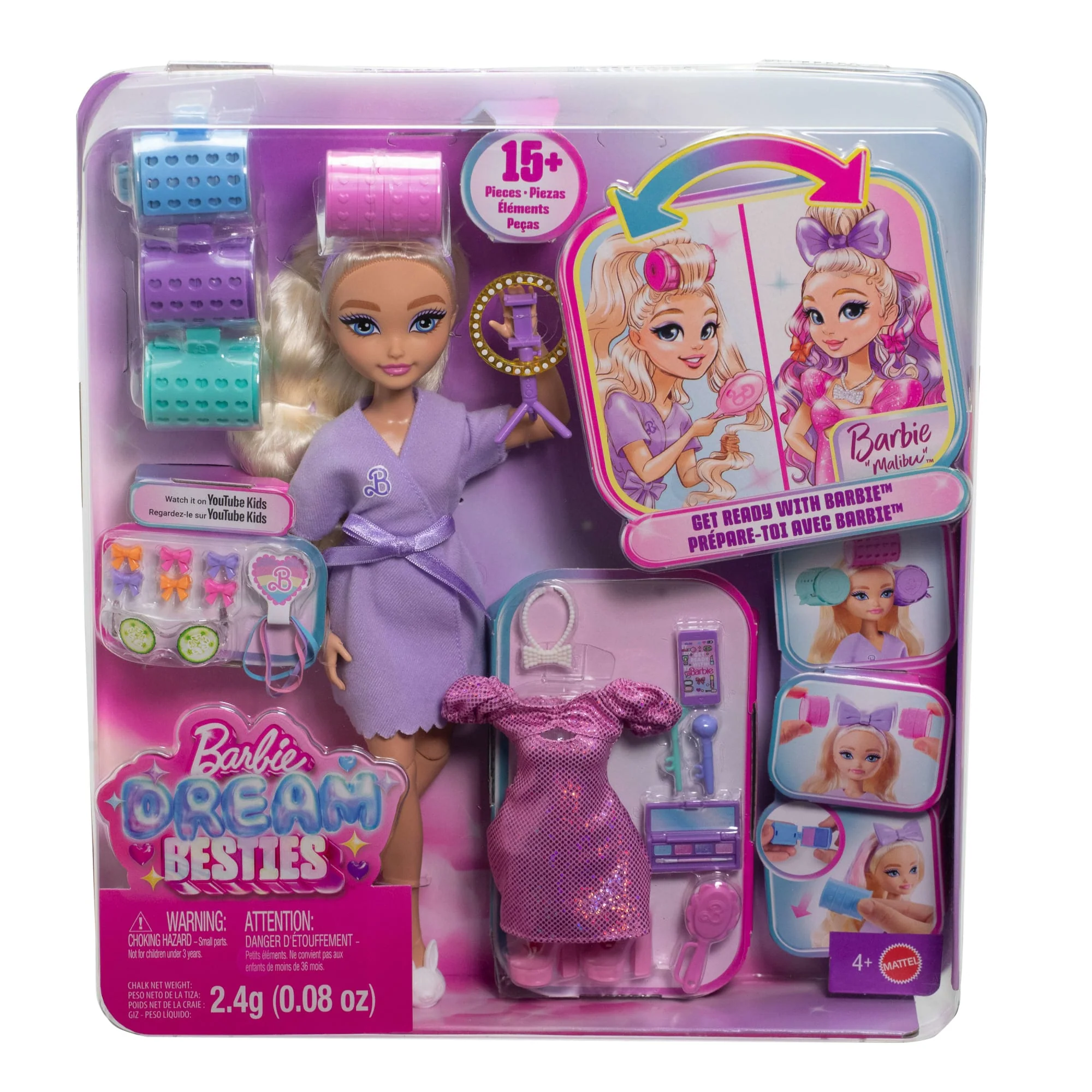 Barbie Dream Get Ready With Barbie Barbie “Malibu” Fashion Doll With Surprise Accessories And 15+ Looks - Image 5