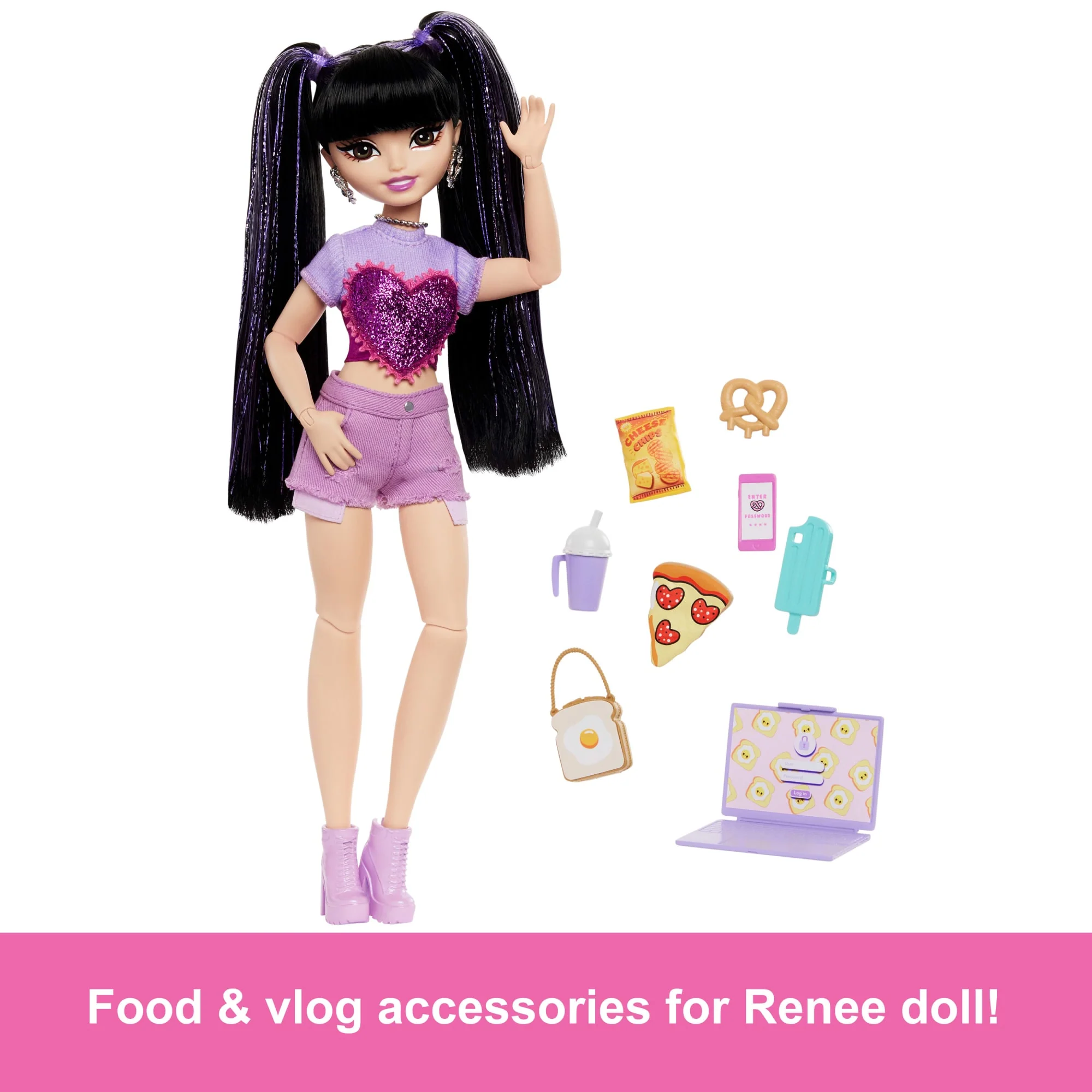 Barbie Dream Besties Renee Fashion Doll With 11 Food Themed Accessories - Image 3