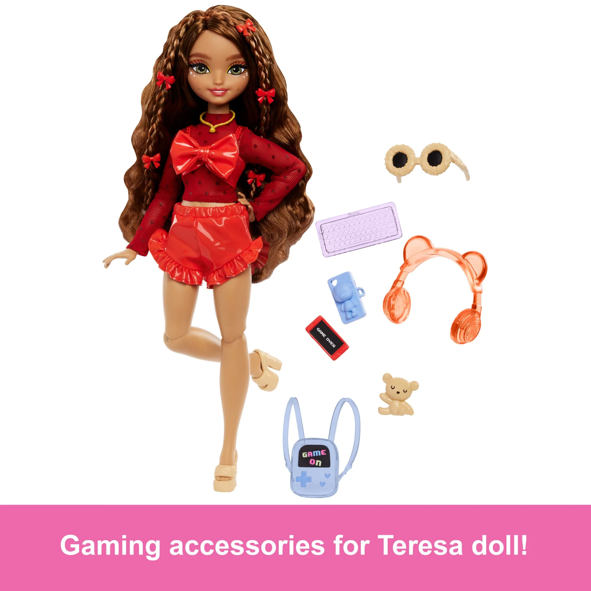 Barbie Dream Besties Teresa Fashion Doll With Video Game Themed Accessories, 10 Piece Count - Image 3