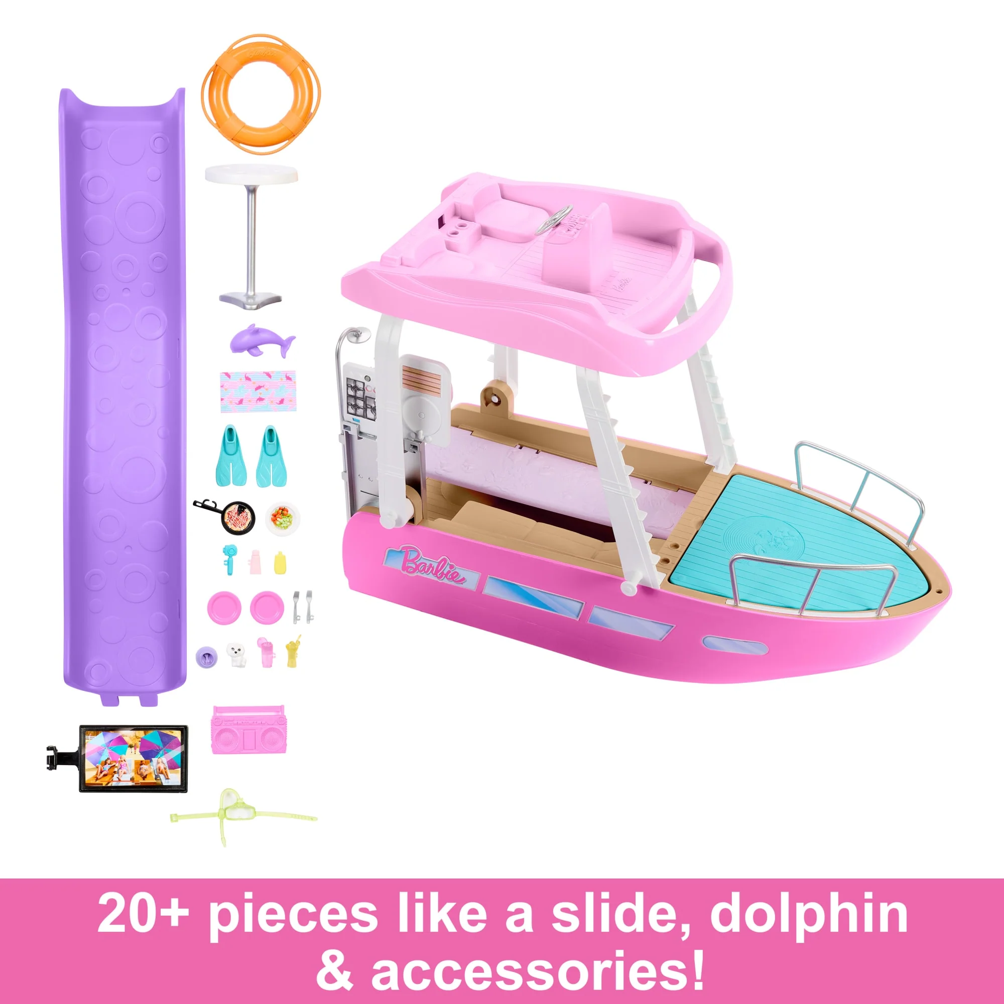 Barbie Boat With Pool And Slide, Dream Boat Playset And Accessories - Image 4