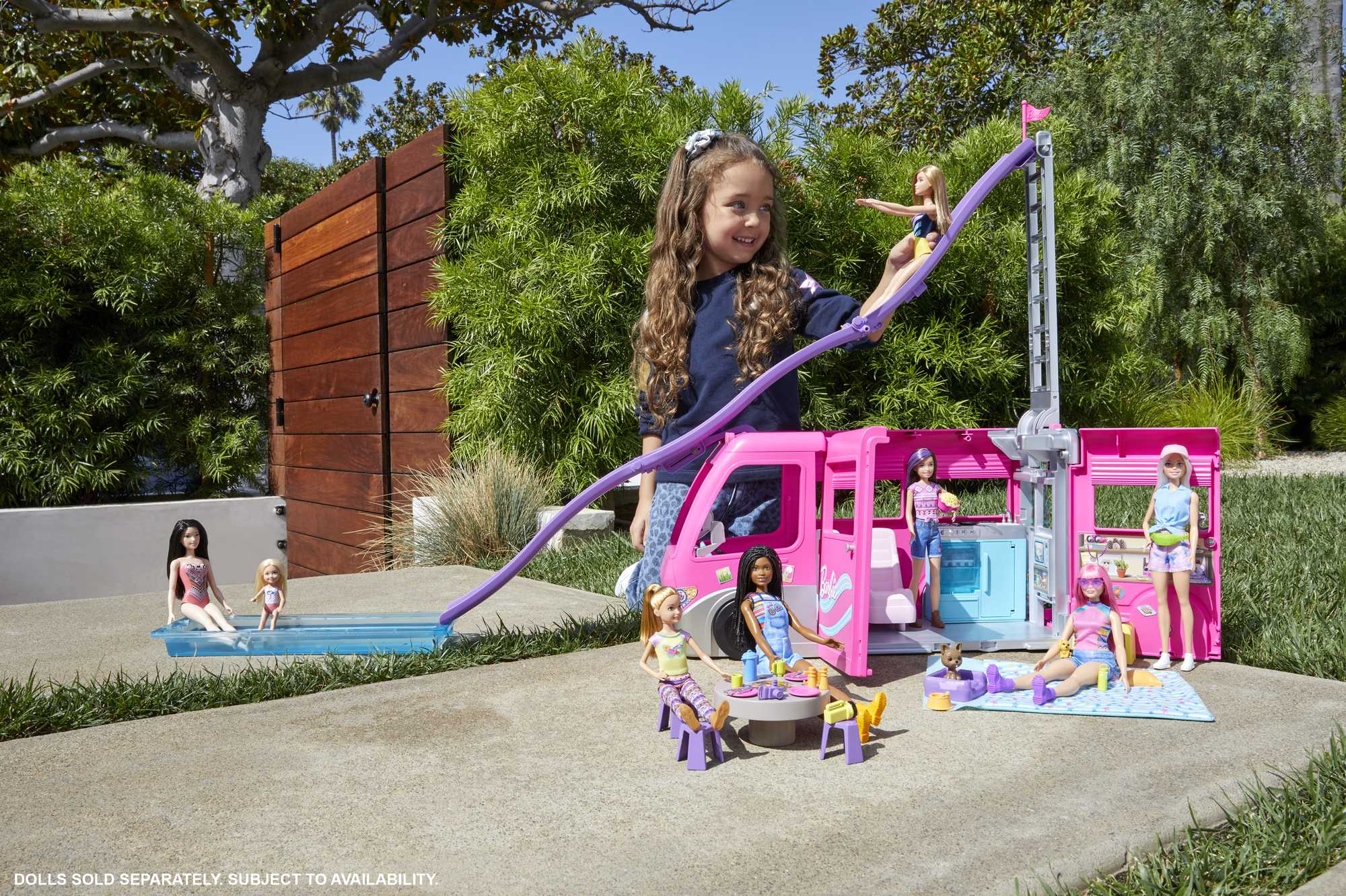 Barbie Camper, Doll Playset With 60 Accessories, 30-Inch Slide, Dream Camper - Image 2