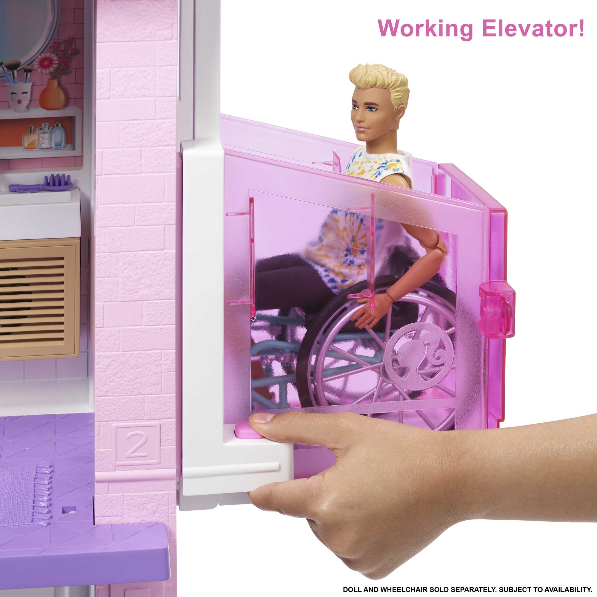 Barbie Dreamhouse Dollhouse With 75+ Accessories & Wheelchair Accessible Elevator, Lights, Sounds, Music - Image 5