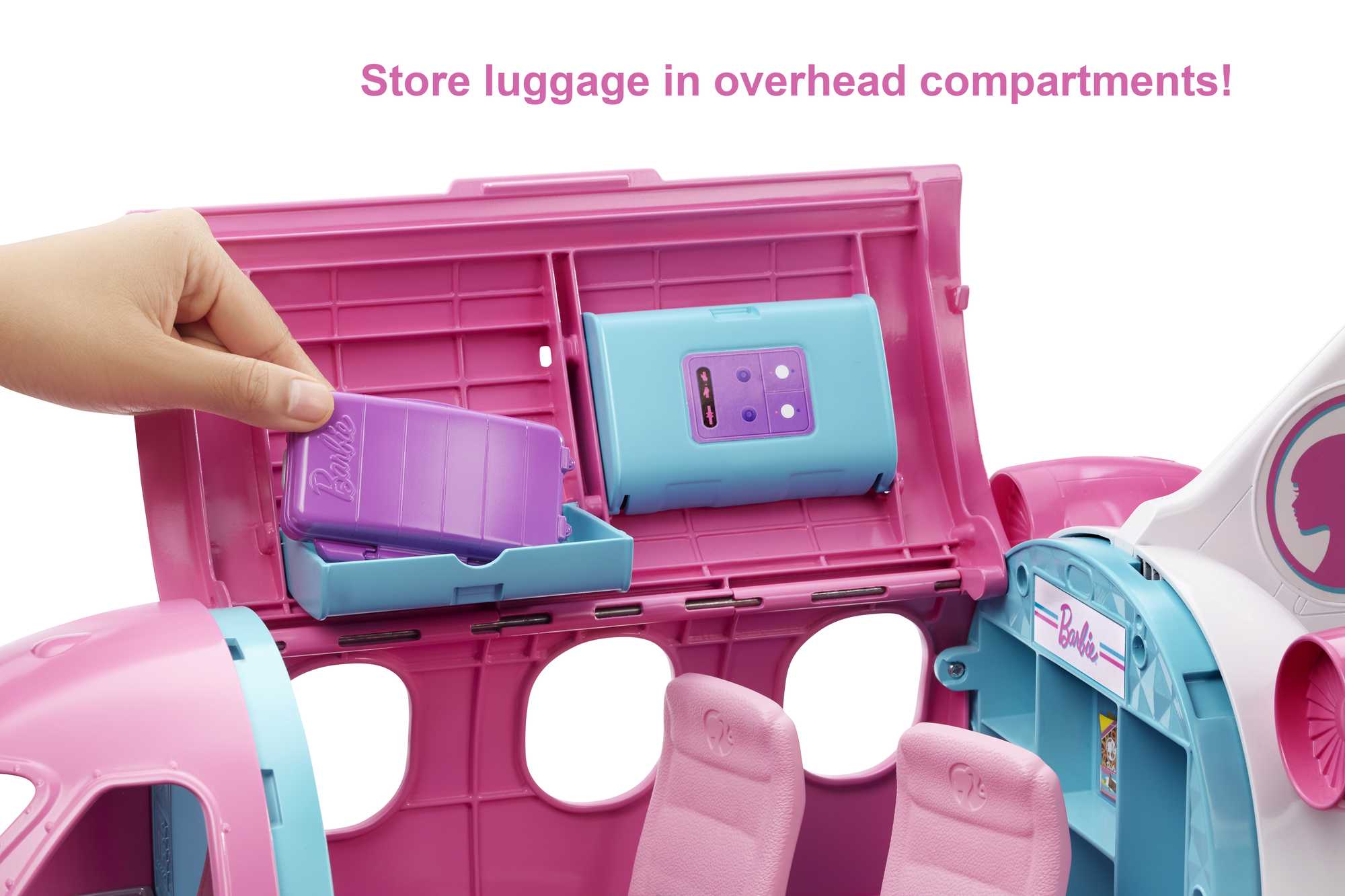 Barbie Dreamplane Airplane Playset With Puppy And Snack Cart, 15+ Accessories - Image 3