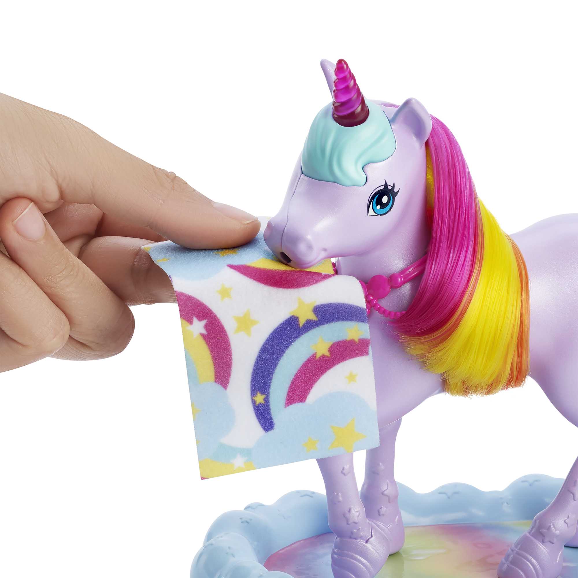 Barbie Dreamtopia Unicorn Pet Playset With Royal Fashion Doll, Unicorn Toy, Color Change, Potty Feature & 18 Accessories - Image 4