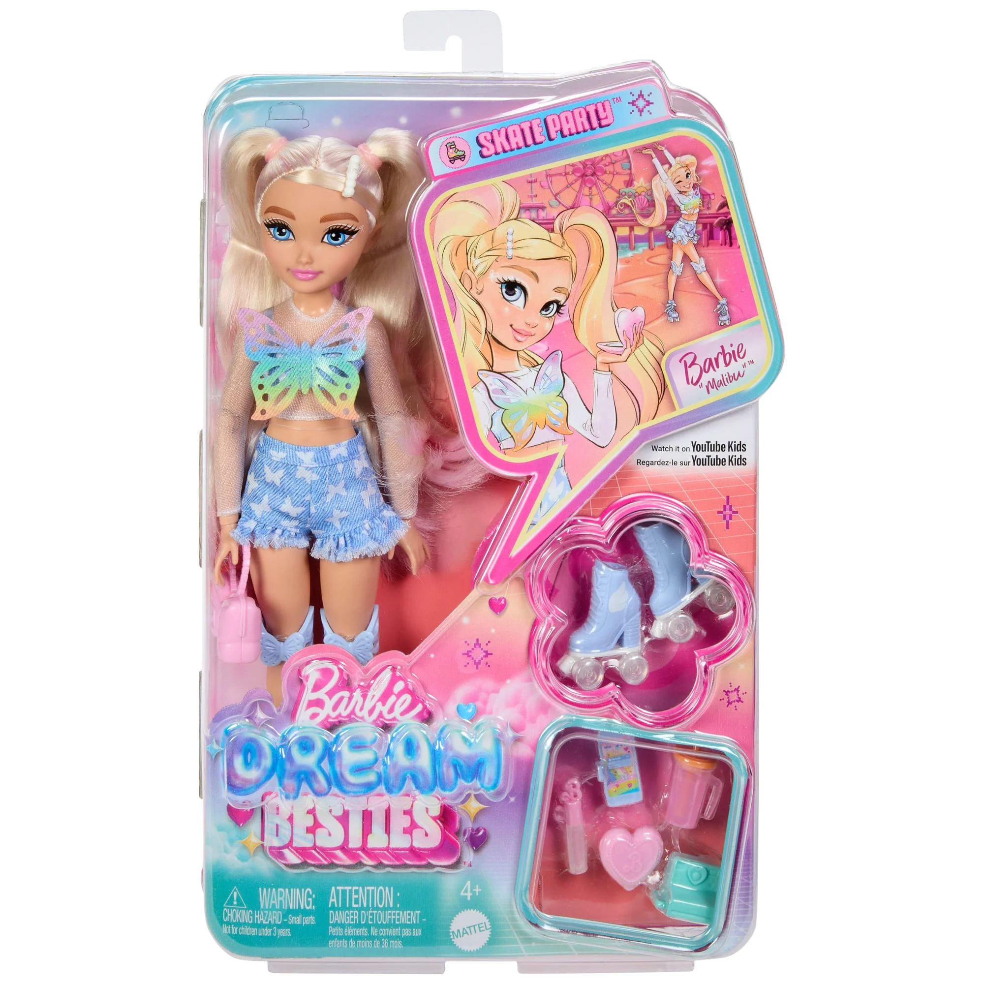 Barbie  Équipe de Rêve  Poupée  Barbie Malibu Patins à Roulettes - Image 6