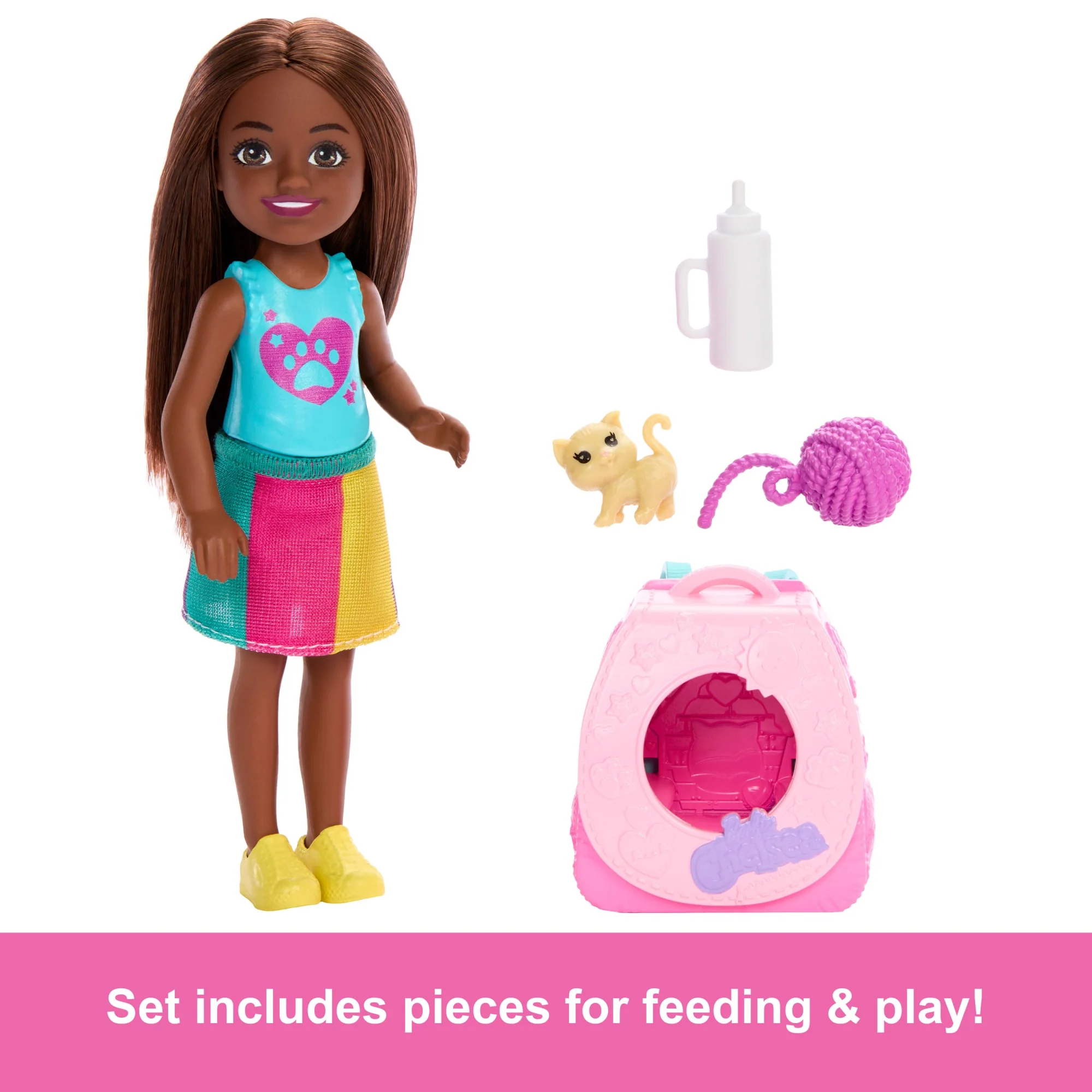 Barbie Family & Friends Chelsea Playtime Kitty Backpack Doll And Accessories, Backpack With Kitten Play Piece - Image 4