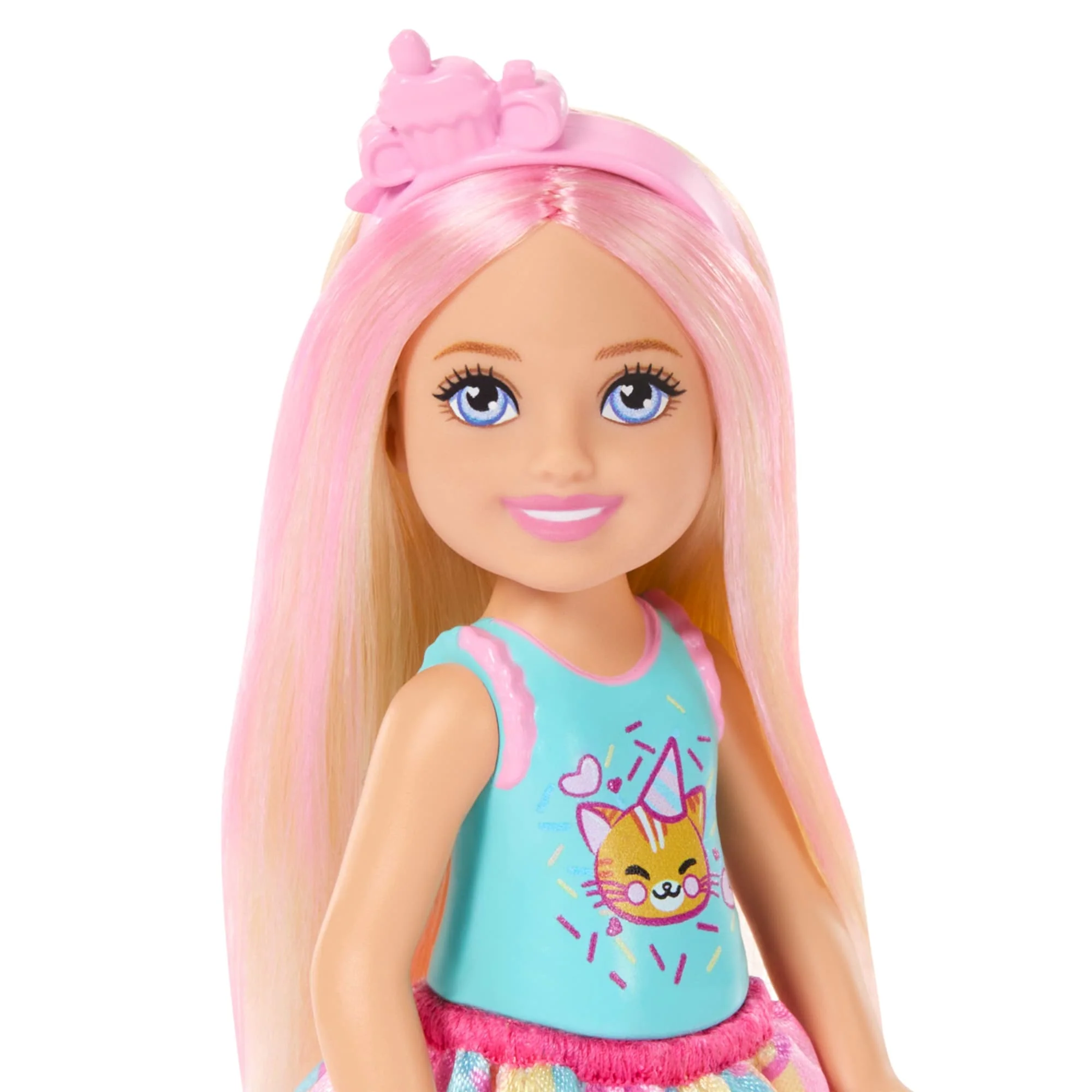Barbie Family Muñeca Chelsea Cumpleañera Falda Rosa - Image 2