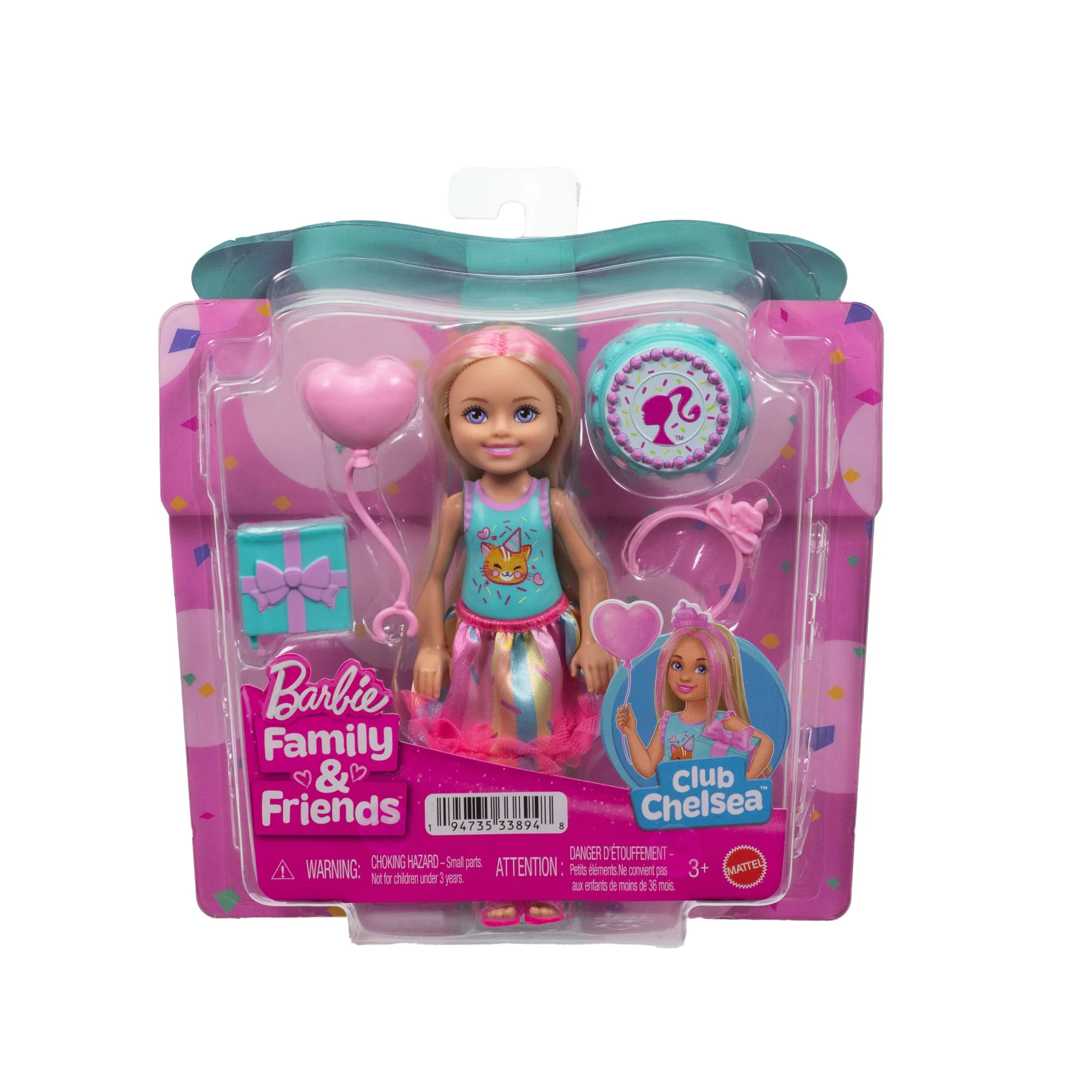 Barbie Family Muñeca Chelsea Cumpleañera Falda Rosa - Image 6