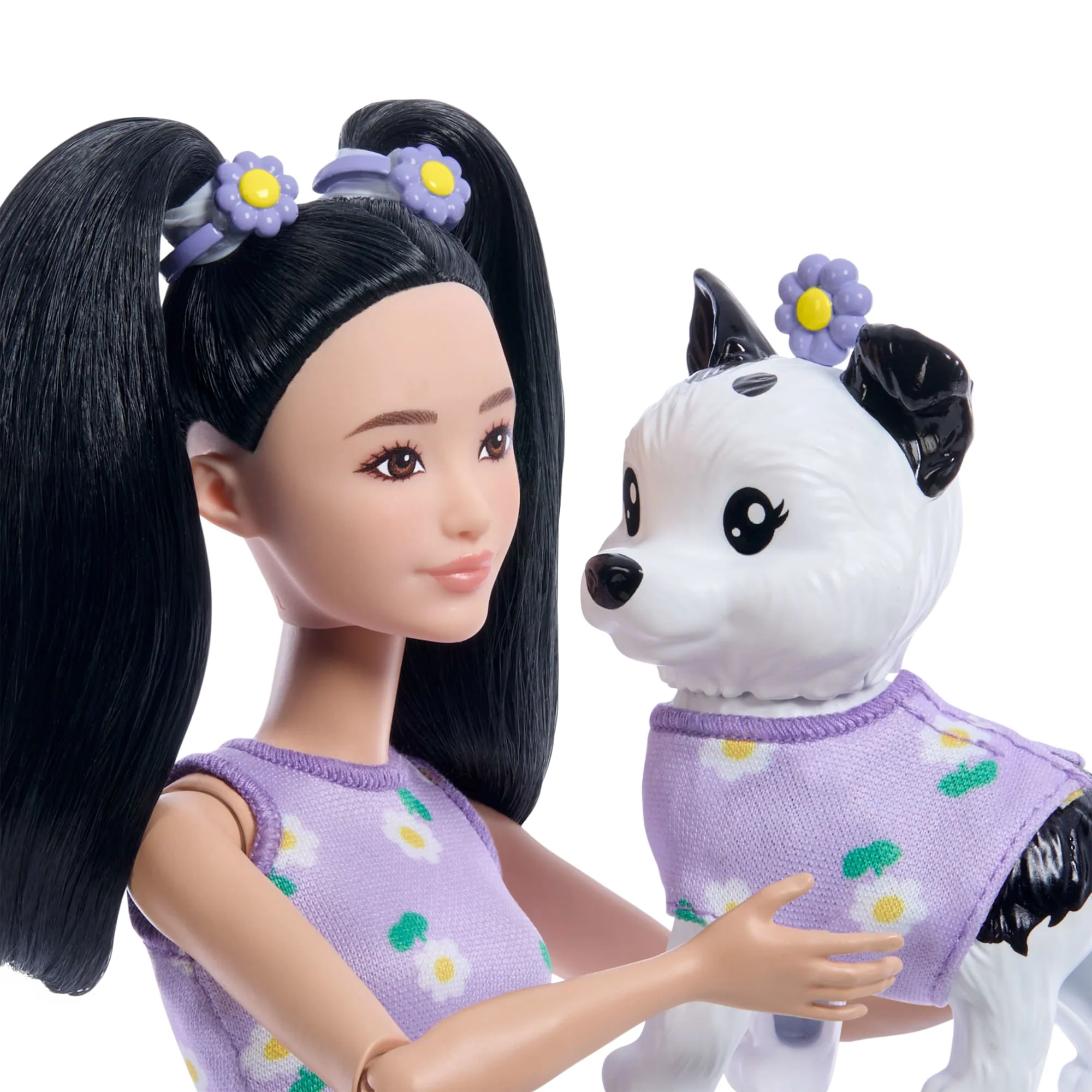 Barbie Fashion & Beauty Muñeca Looks Iguales Renee y Perrito - Image 4