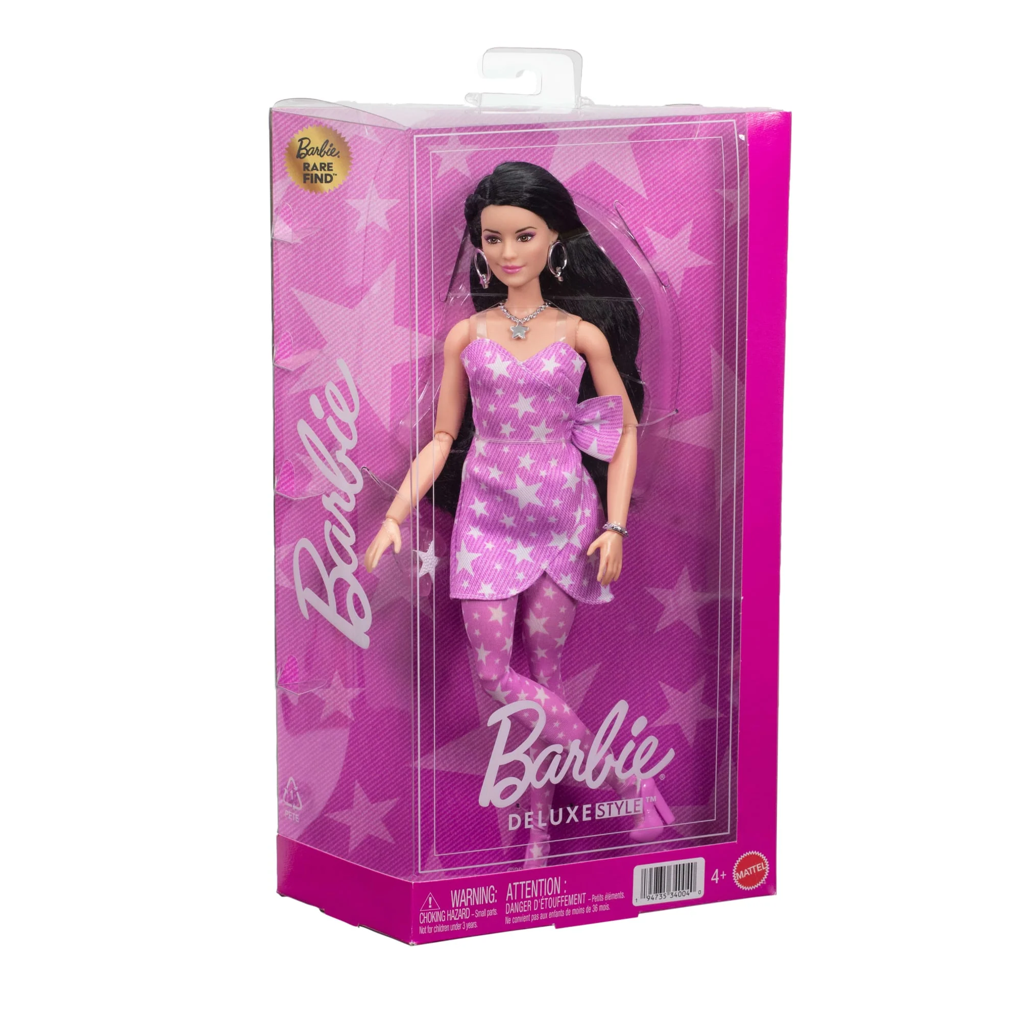 Barbie Fashionista Boneca Barbie Fashionista Deluxe Style Boneca com Vestido Rosa com Cabelo Solto - Image 6
