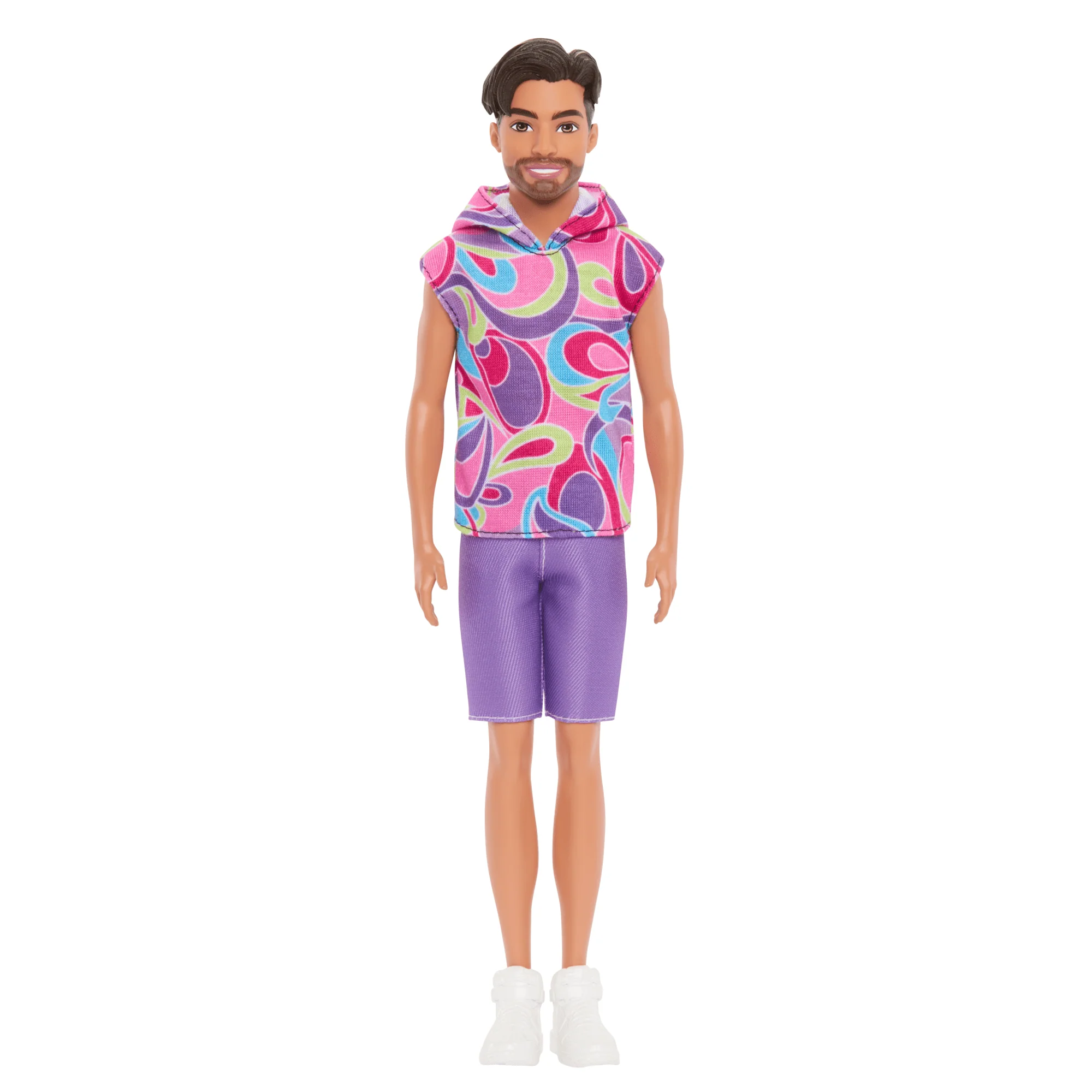 Barbie Fashionista Boneco Ken Camisa Colorida e Short Roxo - Image 3